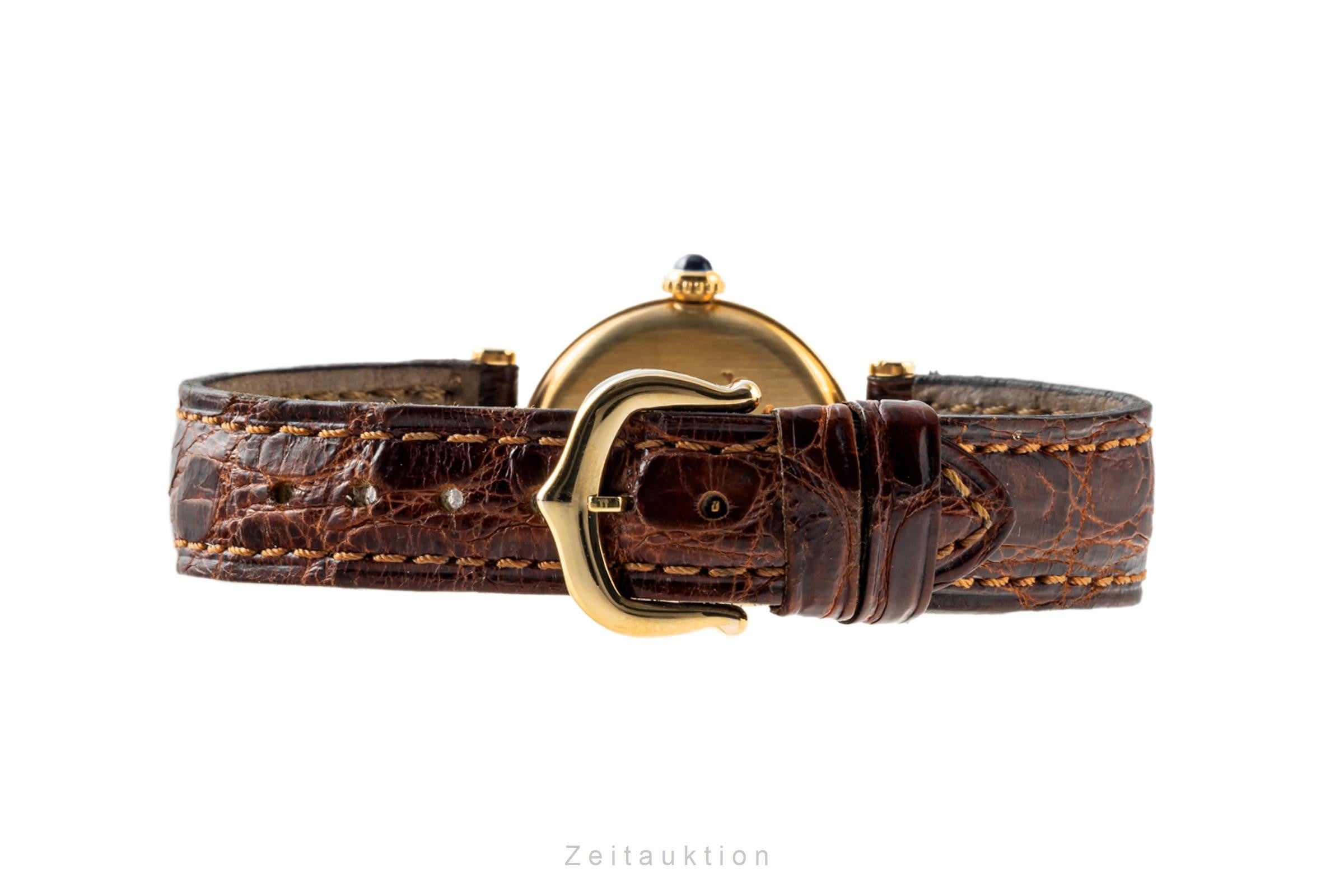 Cartier Vermeil plata banada en oro cuarzo reloj para damas  590004  [2304576]