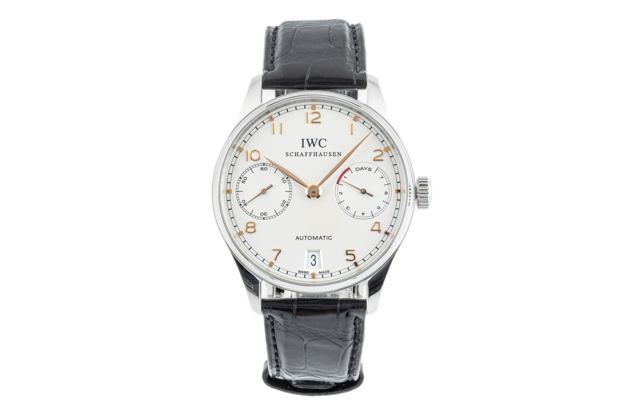 IWC Portugieser acier automatique montre pour hommes IW500114 LP: 13300EUR  [2304582]