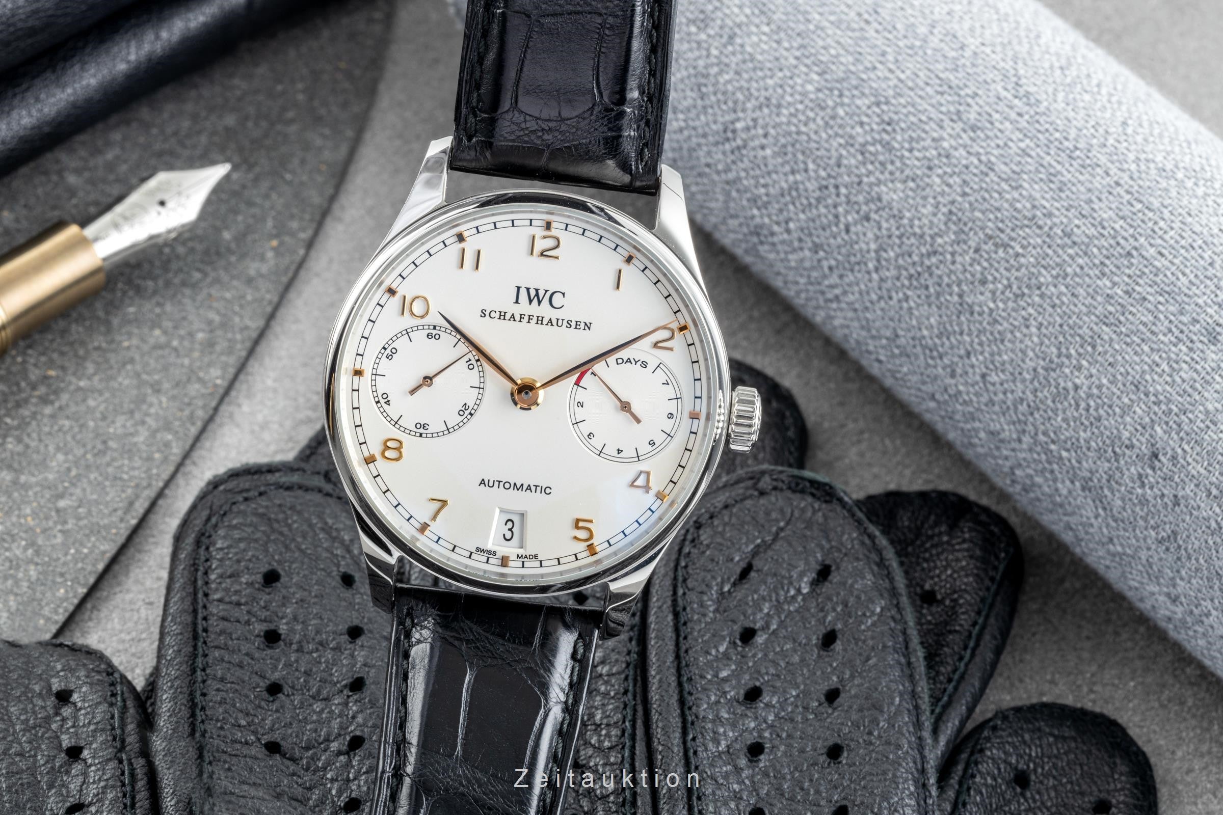 IWC Portugieser acciaio automatismo orologio da uomo IW500114 LP: 13300EUR  [2304582]