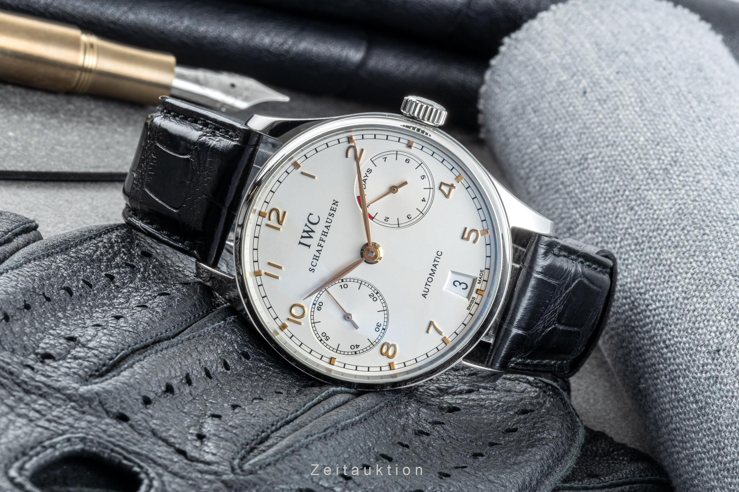 IWC Portugieser acier automatique montre pour hommes IW500114 LP: 13300EUR  [2304582]