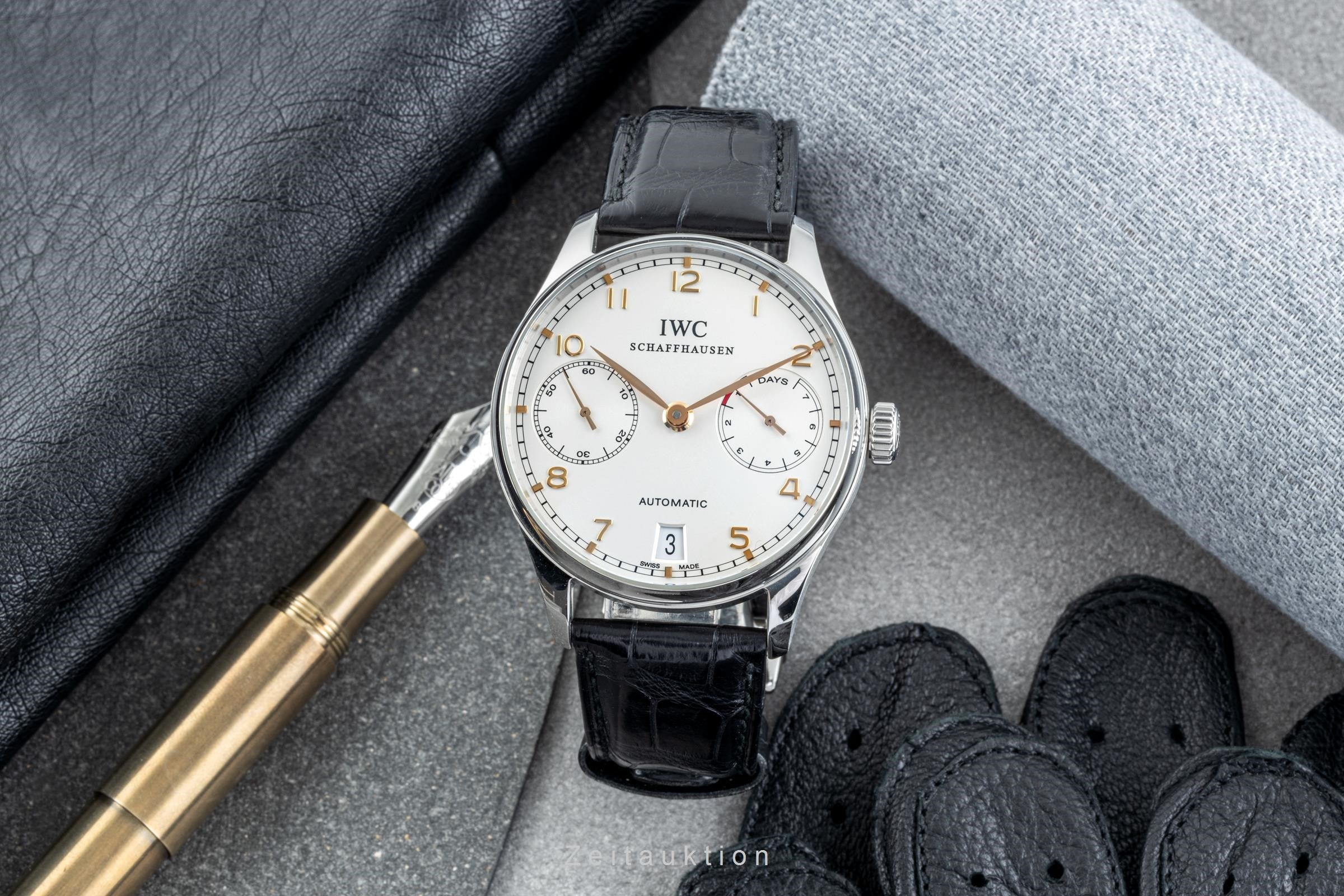 IWC Portugieser acier automatique montre pour hommes IW500114 LP: 13300EUR  [2304582]