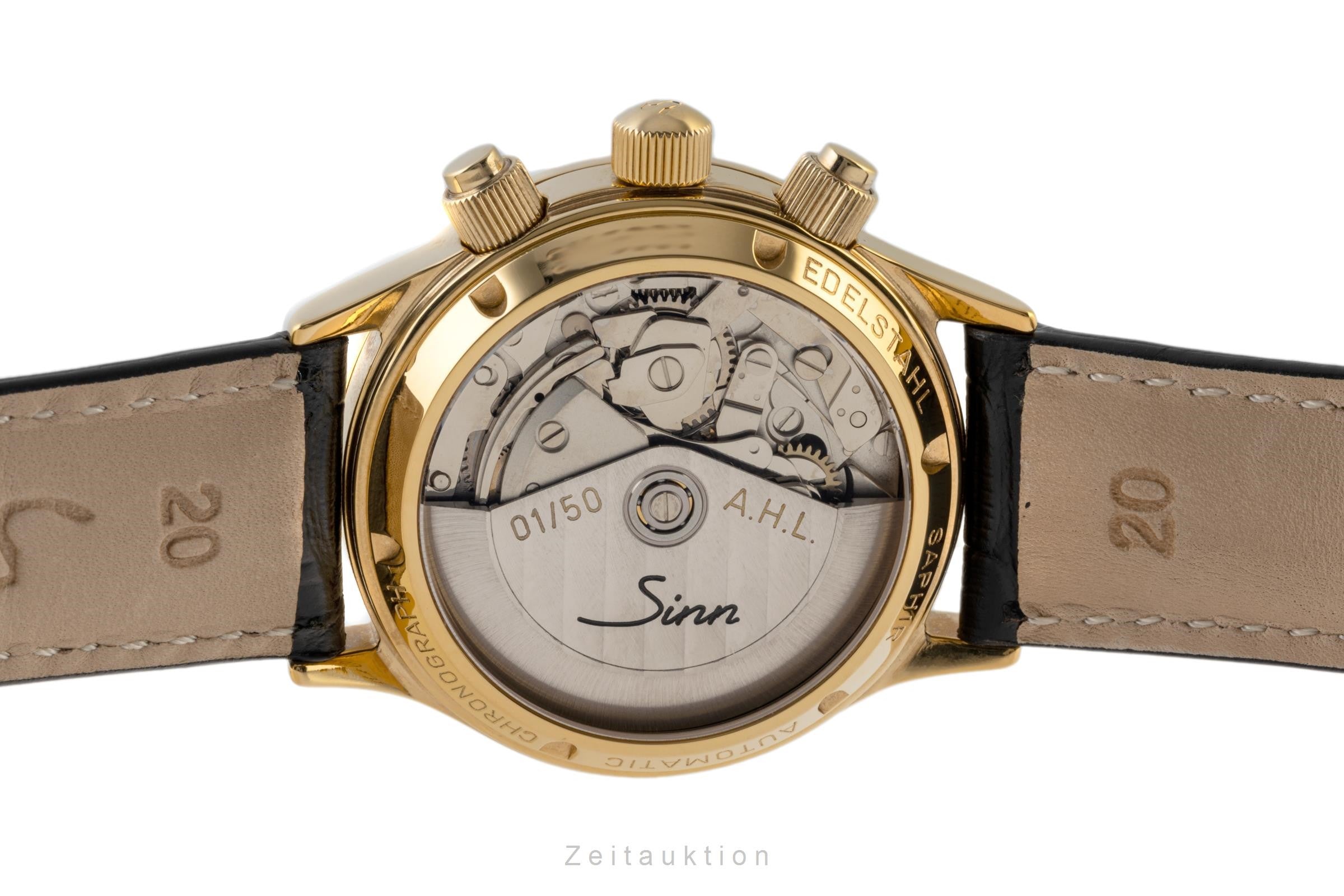 Sinn 6026 chronograph gilt / steel automatic men's watch 6026PL Limited  [2304584]