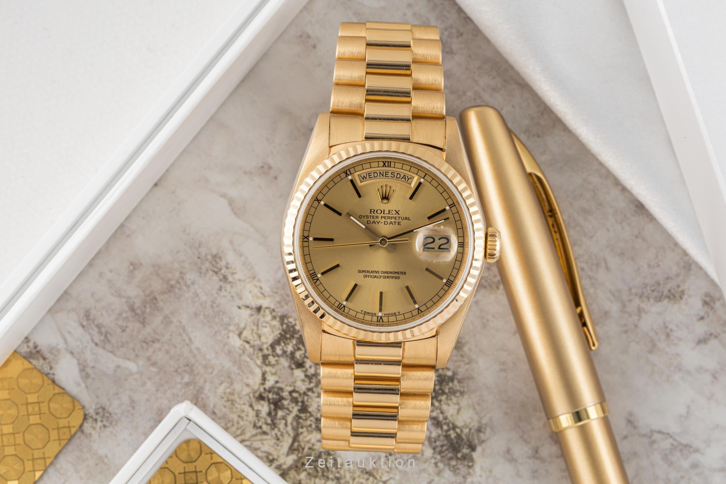 Rolex Day-Date 36 18k (0,750) Gold English Day Automatik Ref 18238 VP: 34400,- € [2304622]