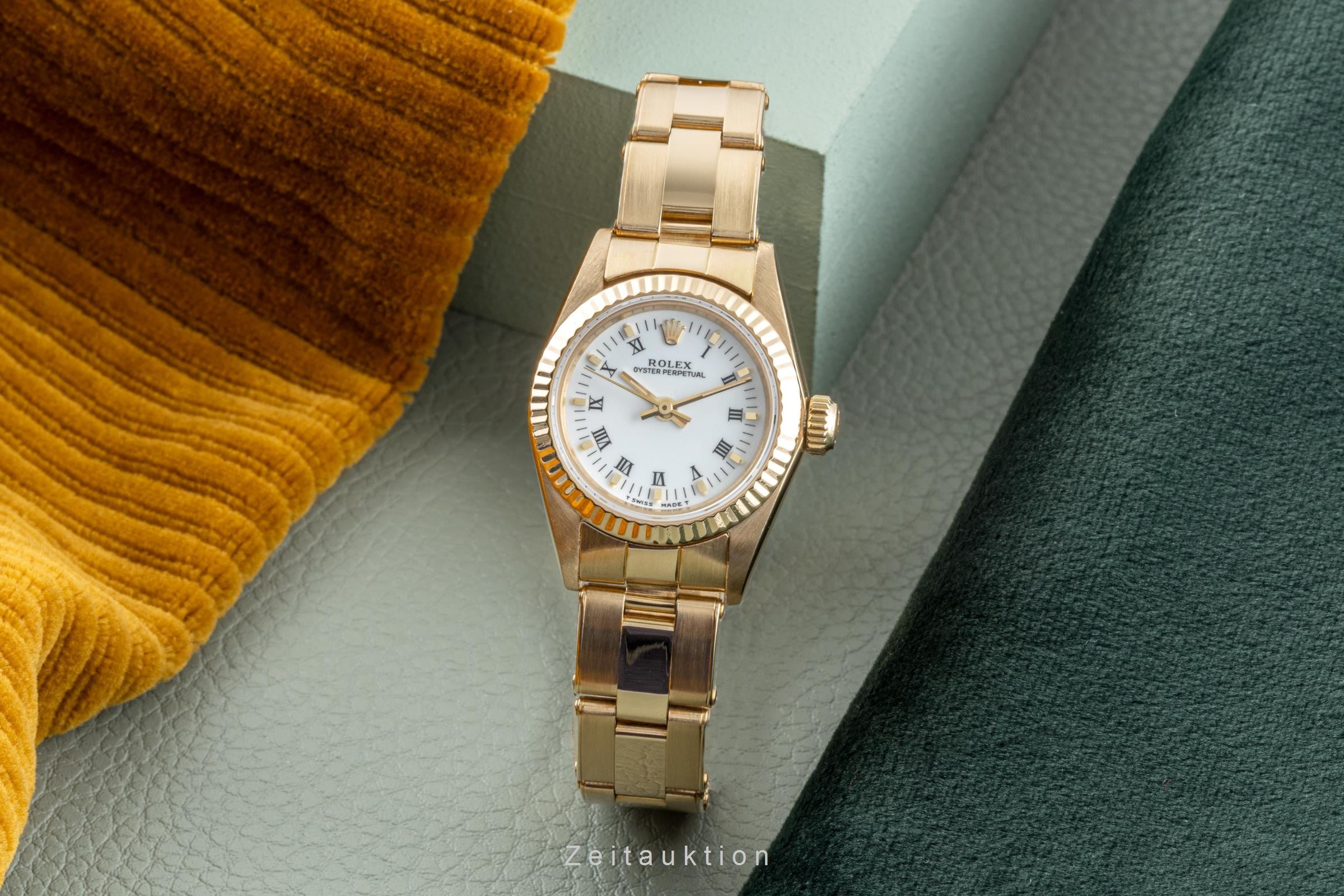 Rolex Damenuhr Rolex 60er Jahre ROLEX Datejust 6605 Rotgold 18kt