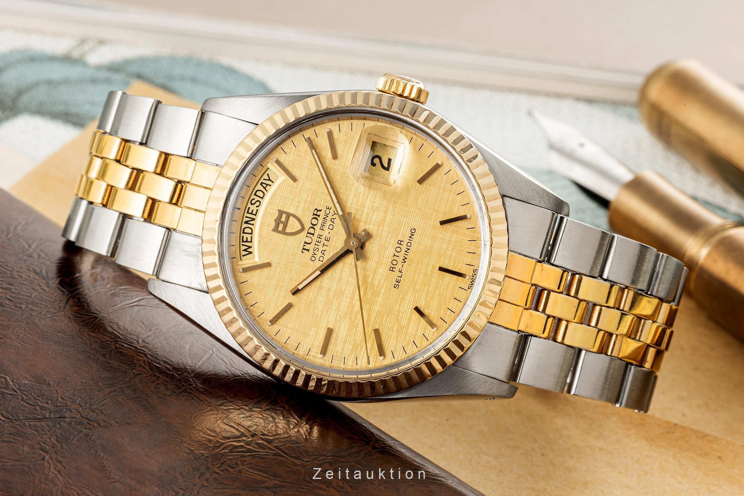 Tudor Date-Day acier / or  automatique montre pour hommes 94613  [2304626]