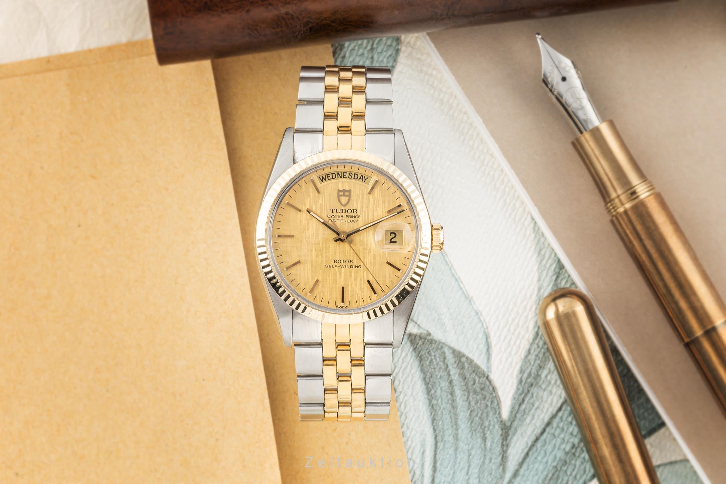 Tudor Date-Day acier / or  automatique montre pour hommes 94613  [2304626]