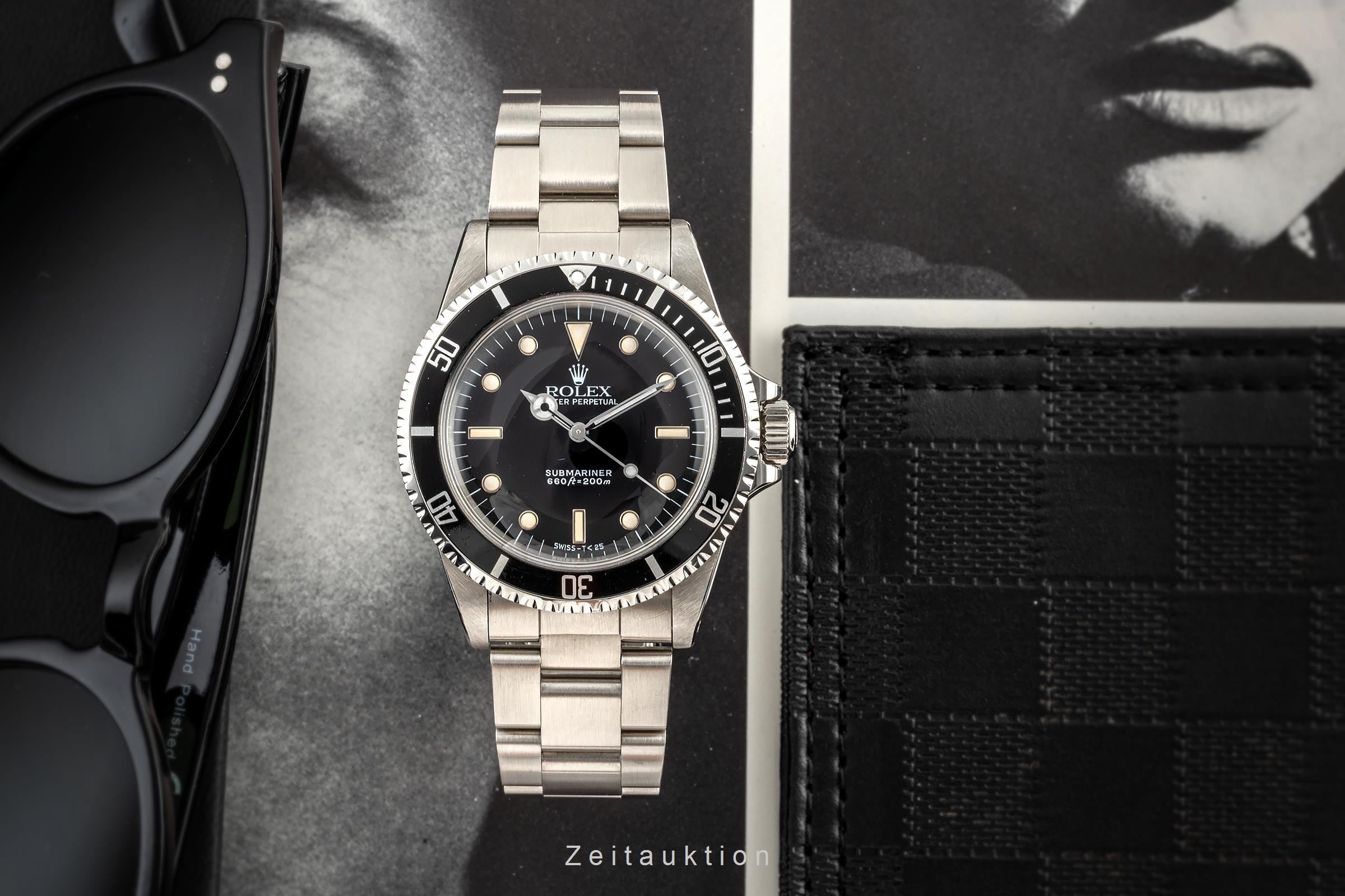 Rolex Submariner No Date Oyster Edelstahl Automatik Herrenuhr Ref 5513 Klassiker [2304632]