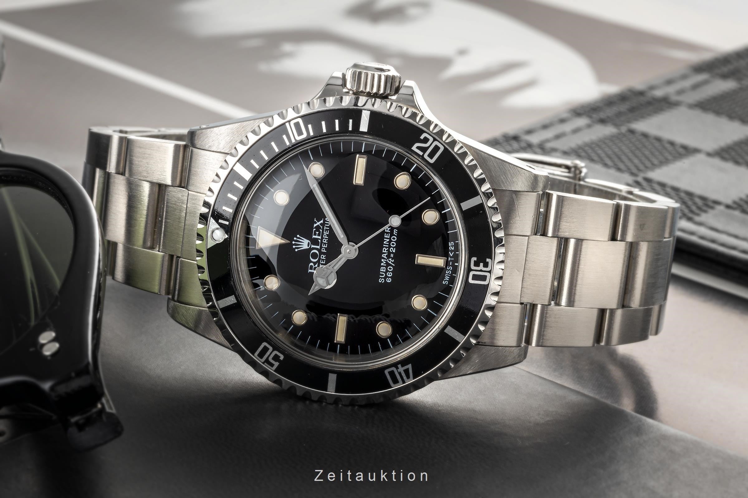 Rolex Submariner No Date Oyster Edelstahl Automatik Herrenuhr Ref 5513 Klassiker [2304632]