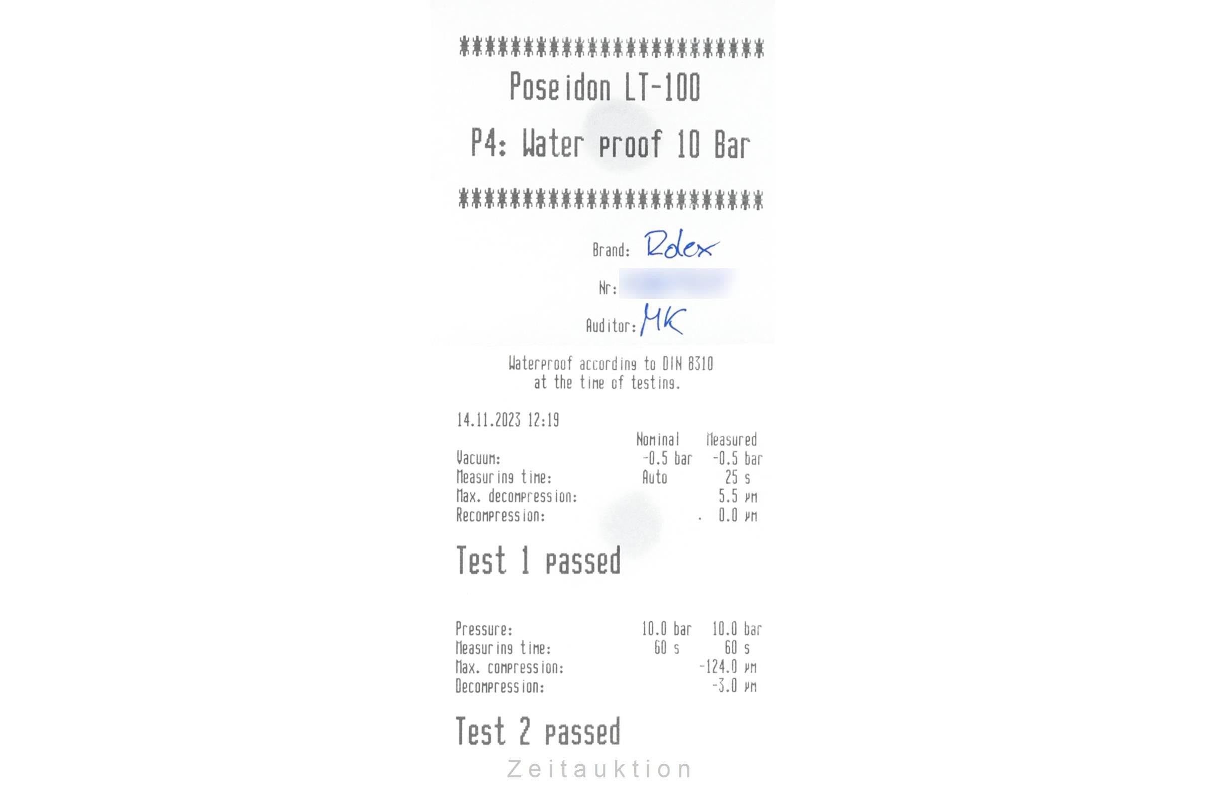 Rolex Submariner No Date Oyster Edelstahl Automatik Herrenuhr Ref 5513 Klassiker [2304632]