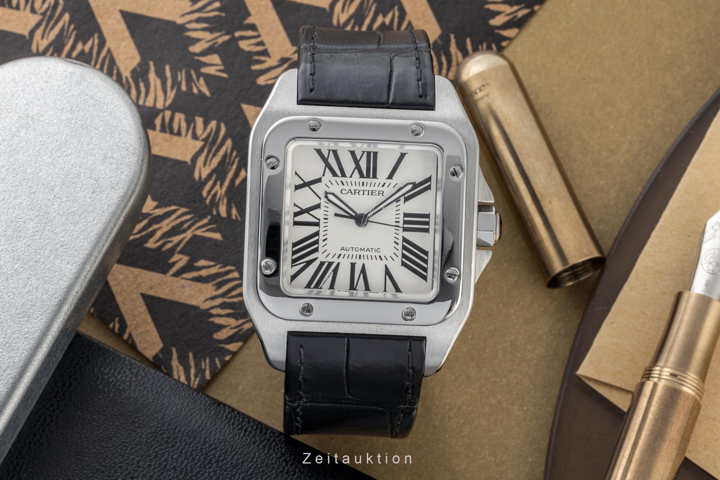 Cartier Santos 100 XL Edelstahl Automatik Herrenuhr Ref. 2656 W20073X8 VP: 7200€ [2304640]