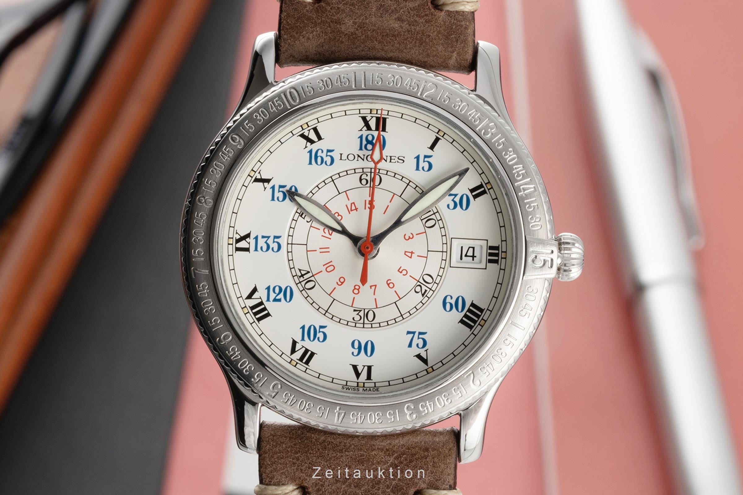 Longines Lindbergh Stundenwinkel steel automatic Kal. L619.2 Ref