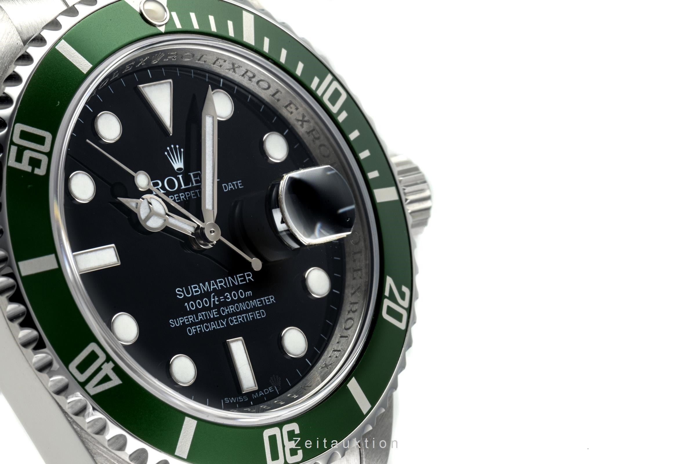 Rolex Submariner Date Kermit Edelstahl Automatik Herrenuhr 16610LV B&P 2010  [2304708]