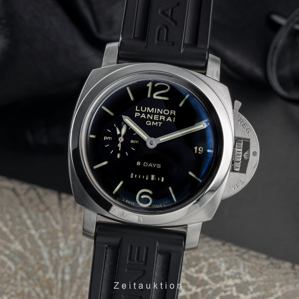 Panerai Luminor 1950 8 Days GMT Stahl Handaufzug Herrenuhr Ref. PAM00233 B&P [2304798]