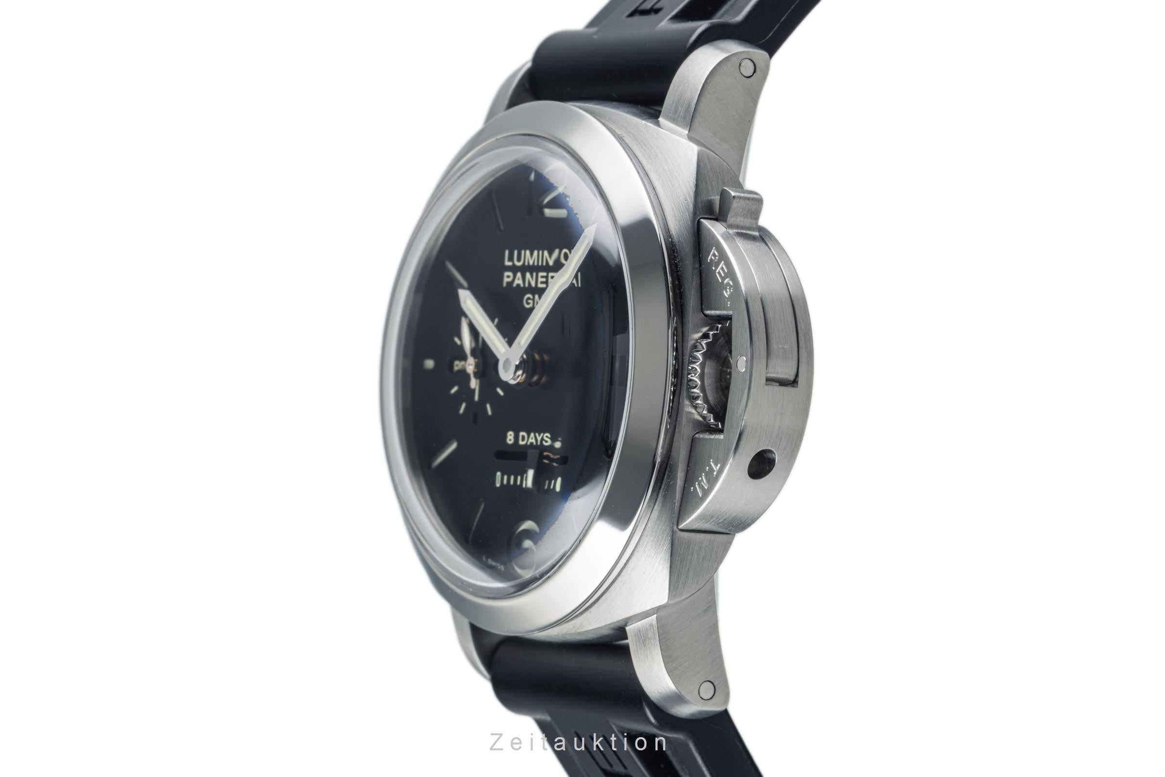 Panerai Luminor 1950 8 Days GMT Stahl Handaufzug Herrenuhr Ref. PAM00233 B&P [2304798]