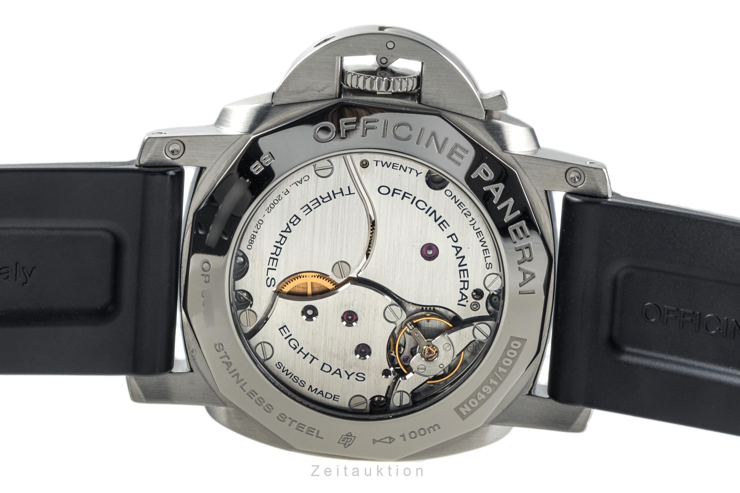 Panerai Luminor 1950 8 Days GMT Stahl Handaufzug Herrenuhr Ref. PAM00233 B&P [2304798]