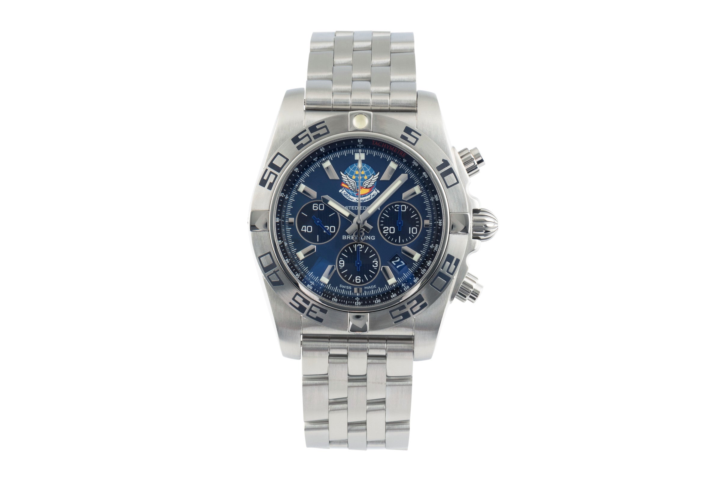 Breitling Chronomat 44 Blue Impulse Chronograph Stahl Automatik AB0110 Limited [2304837]