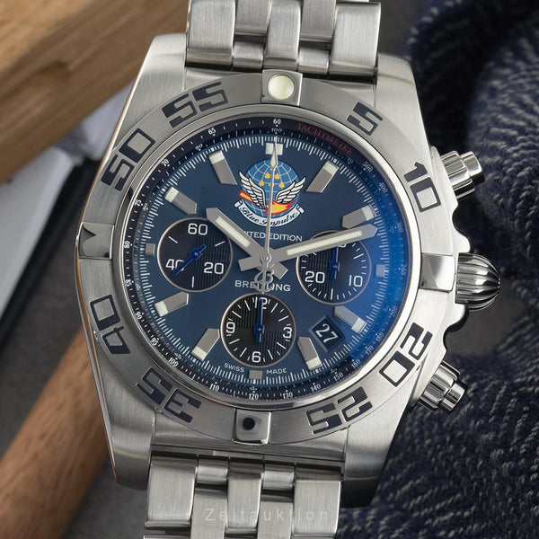 Breitling Chronomat 44 Blue Impulse Chronograph Stahl Automatik AB0110 Limited [2304837]