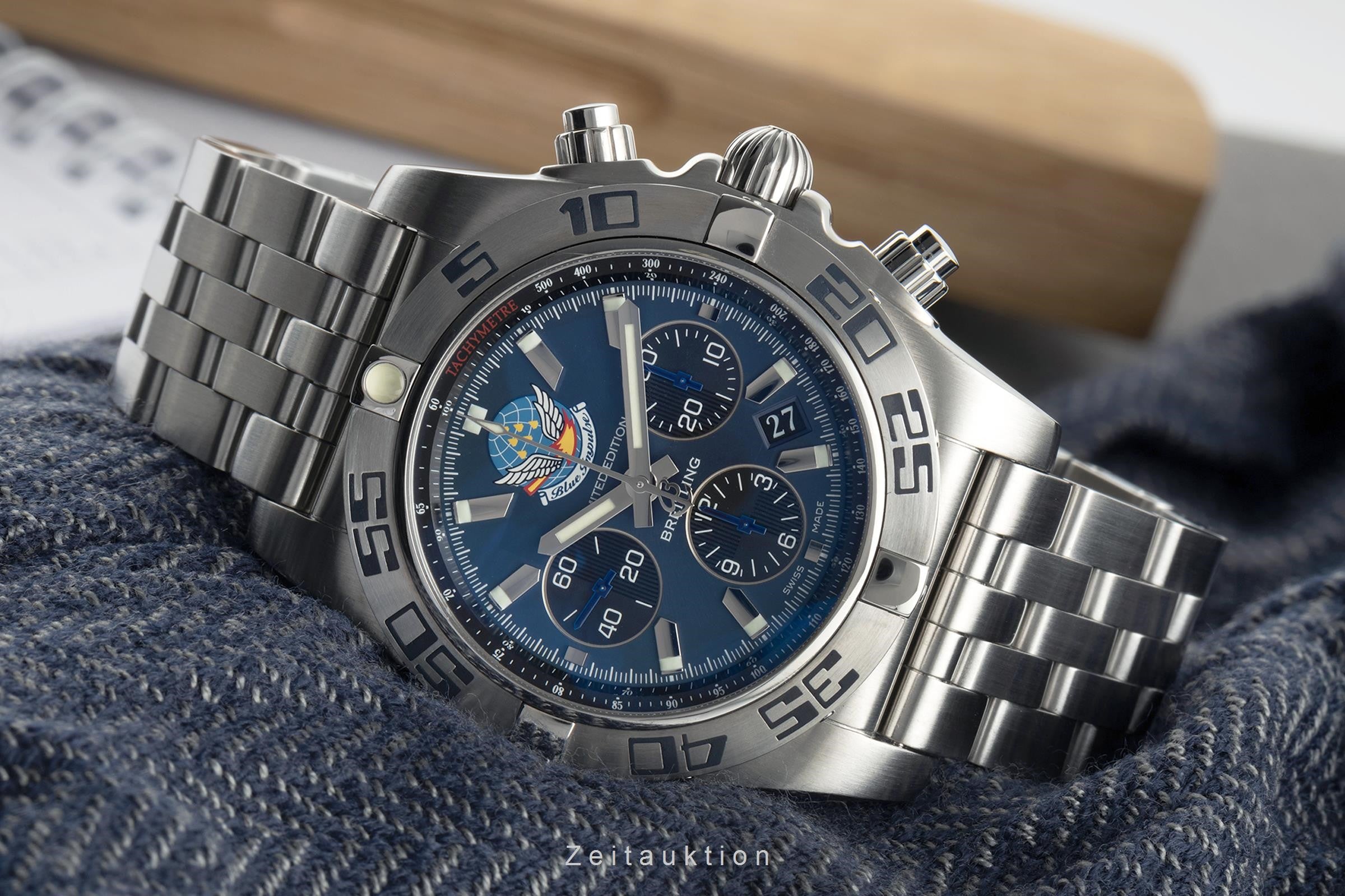 Breitling Chronomat 44 Blue Impulse Chronograph Stahl Automatik AB0110 Limited [2304837]