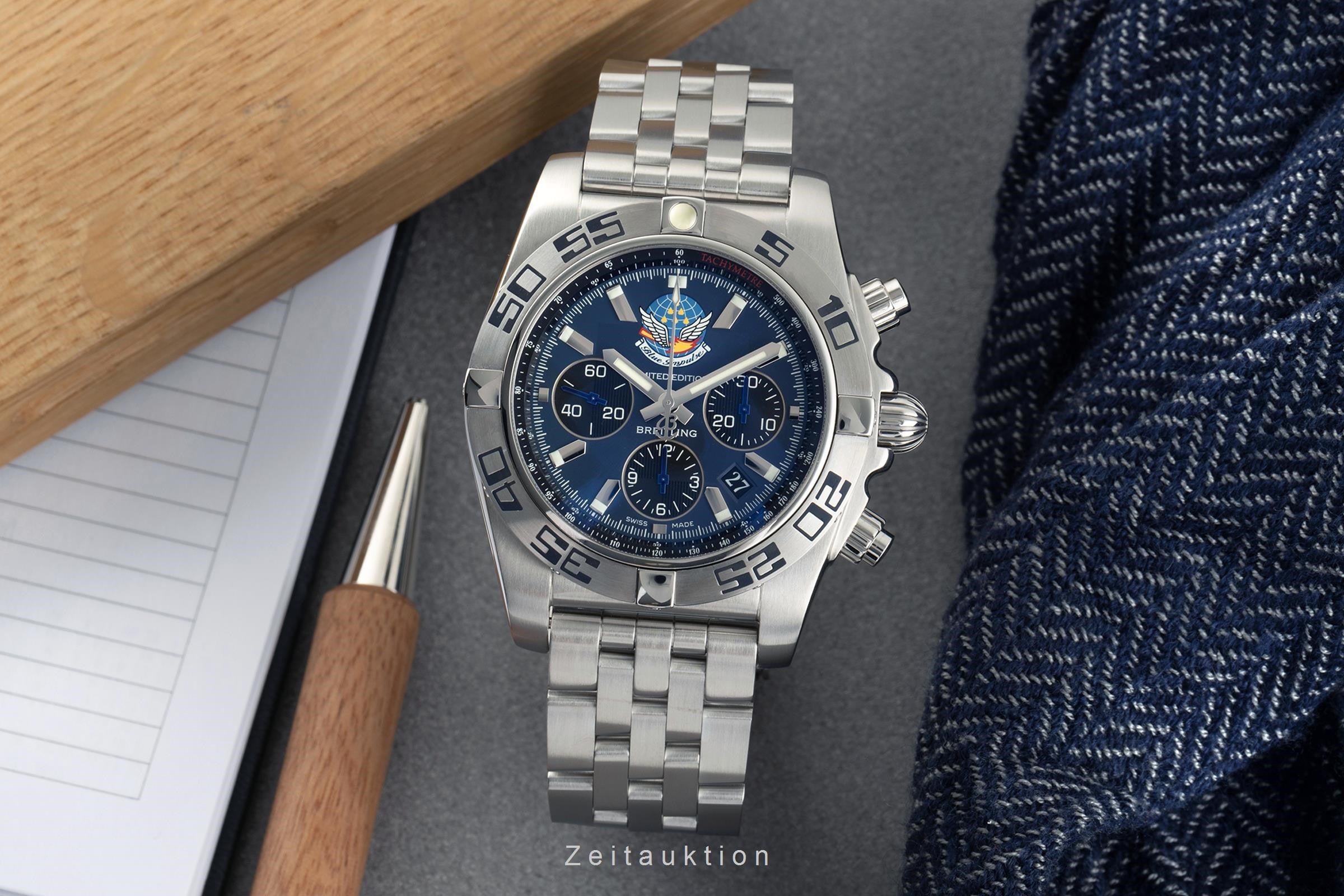 Breitling Chronomat 44 Blue Impulse Chronograph Stahl Automatik AB0110 Limited [2304837]