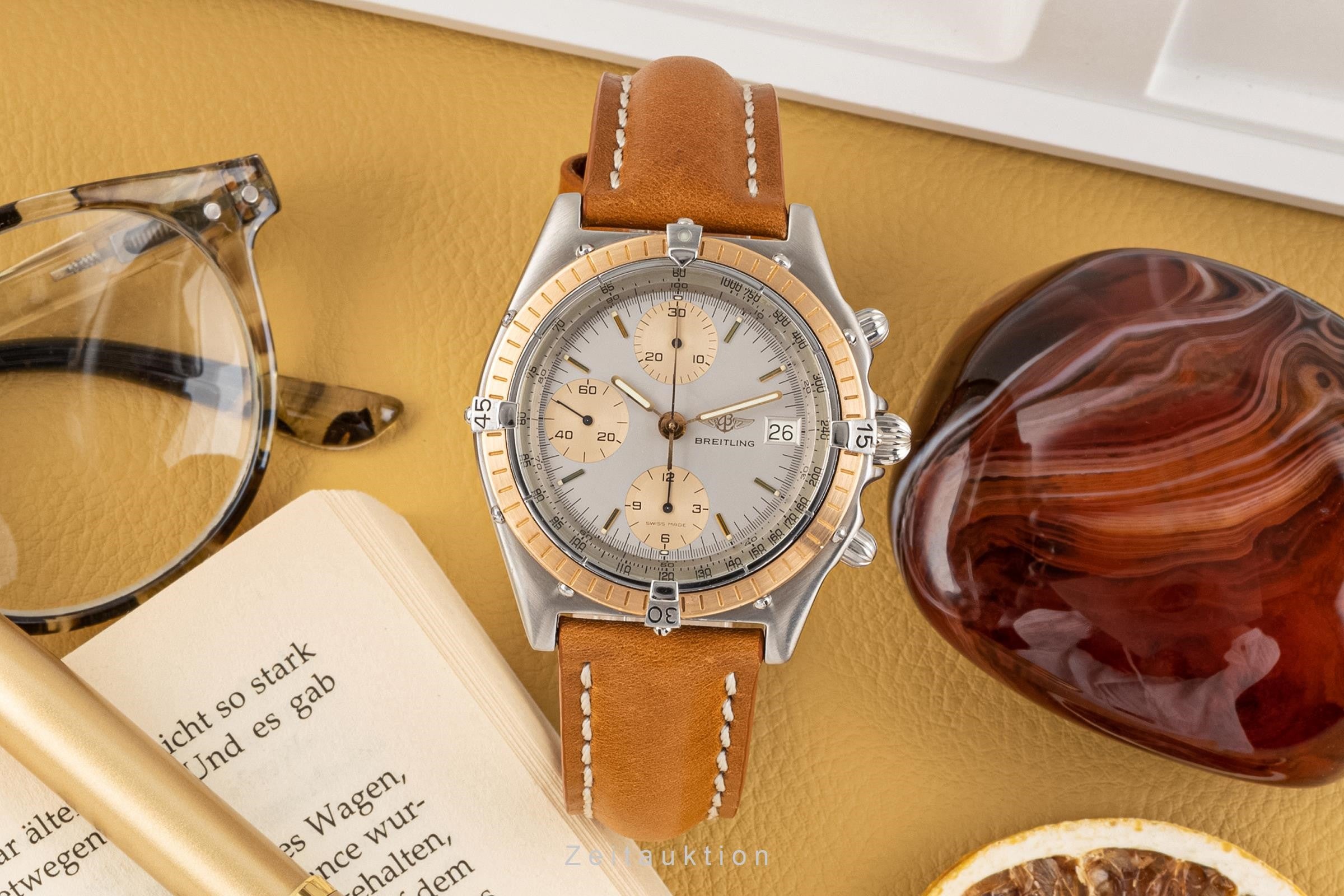 Breitling Chronomat cronografo acciaio / oro automatismo orologio da uomo 81950  [2304867]