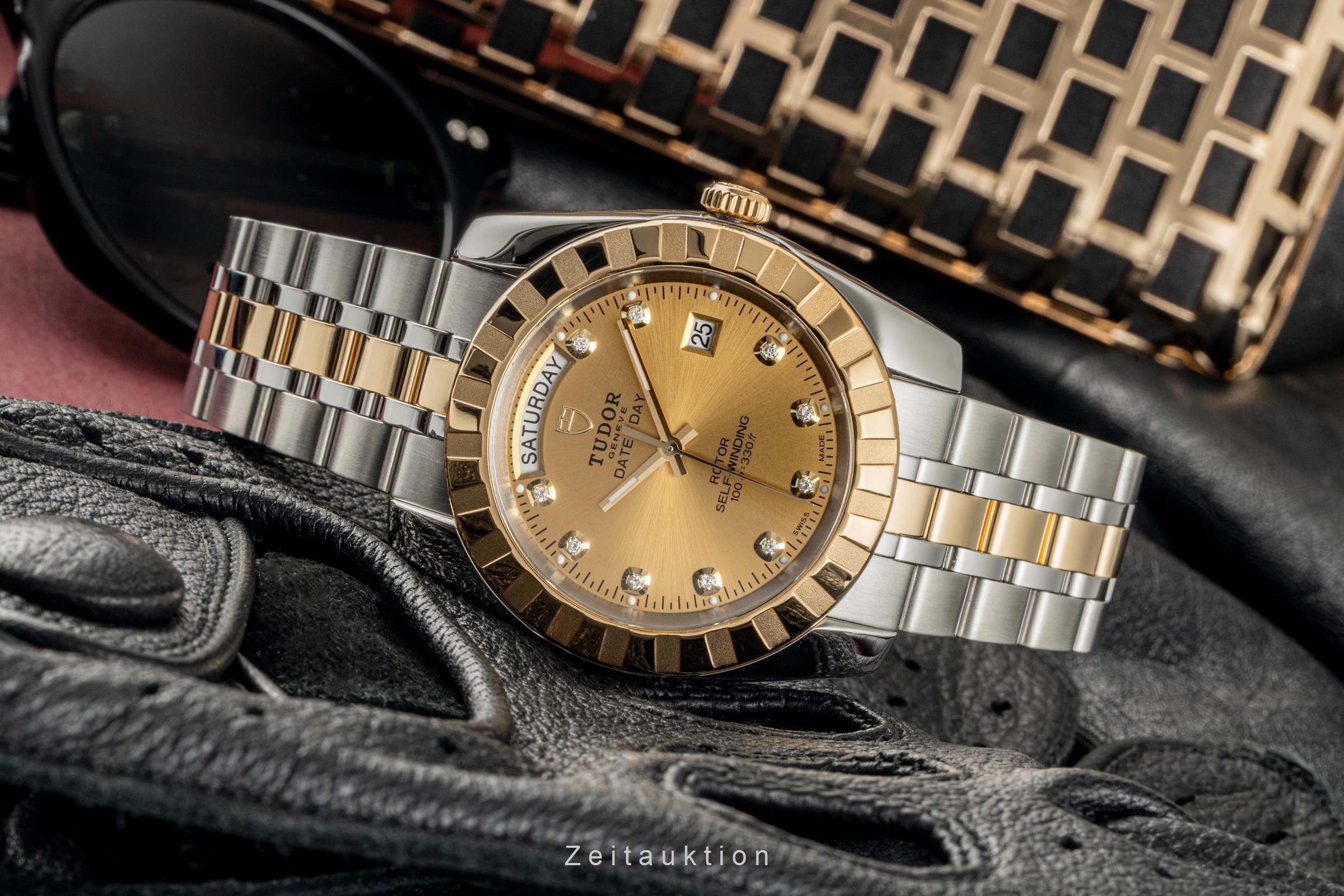 Tudor Date-Day acciaio / oro automatismo orologio da uomo 23013  [2304974]