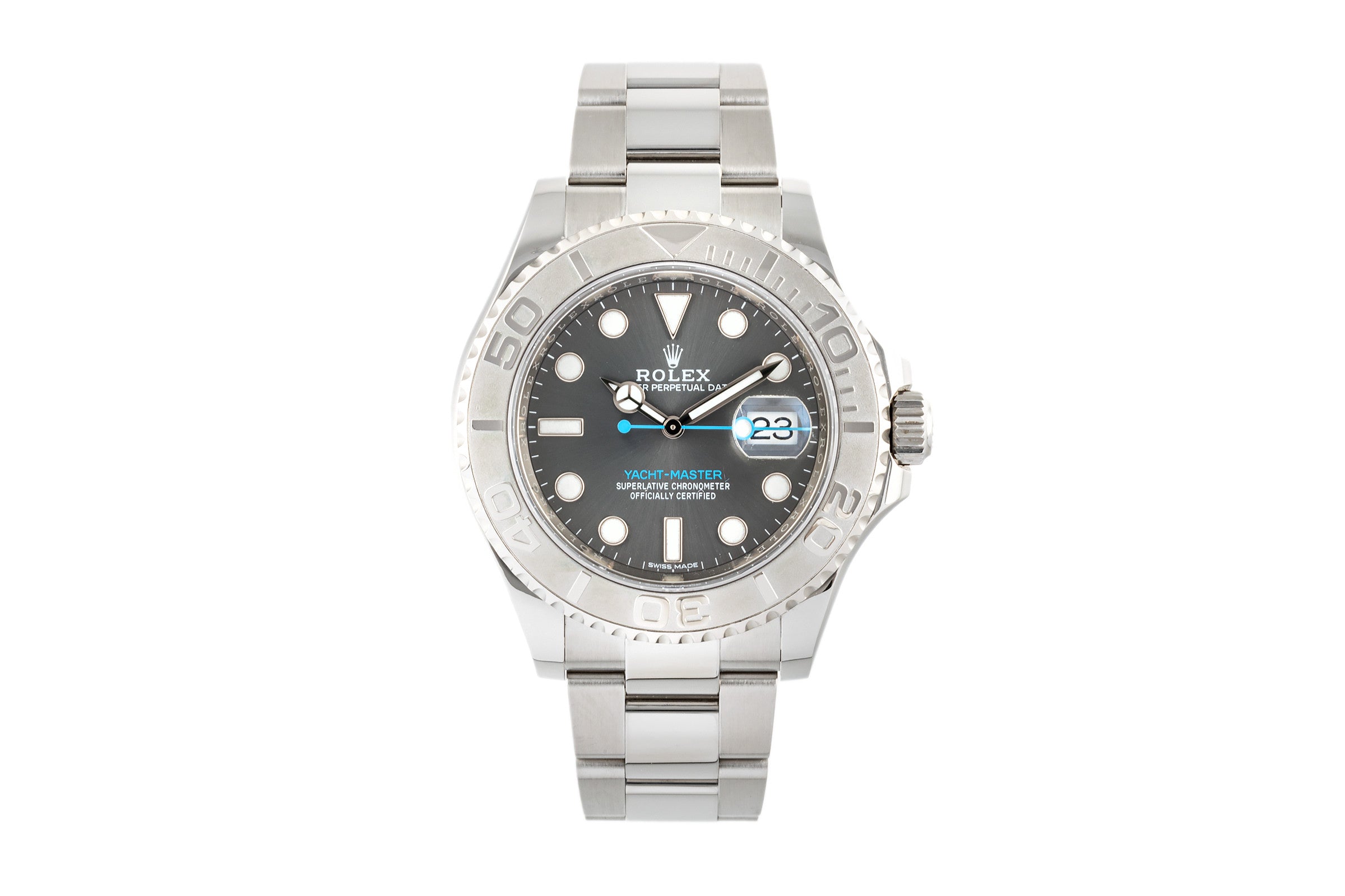 Rolex Yacht-Master 40 Rhodium Oyster Stahl / Platin Automatik Herren Ref. 116622 [2304980]