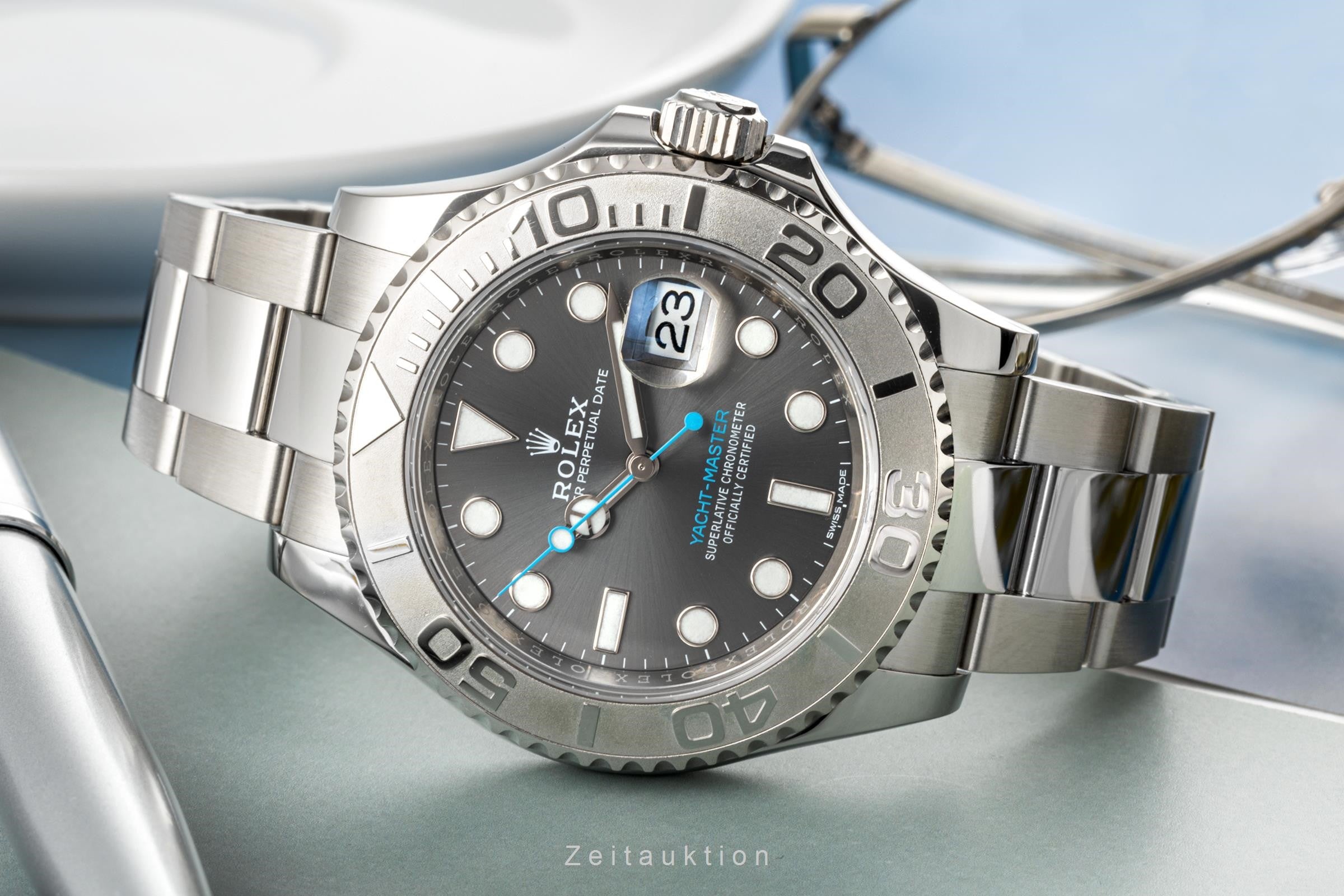Rolex Yacht-Master 40 Rhodium Oyster Stahl / Platin Automatik Herren Ref. 116622 [2304980]