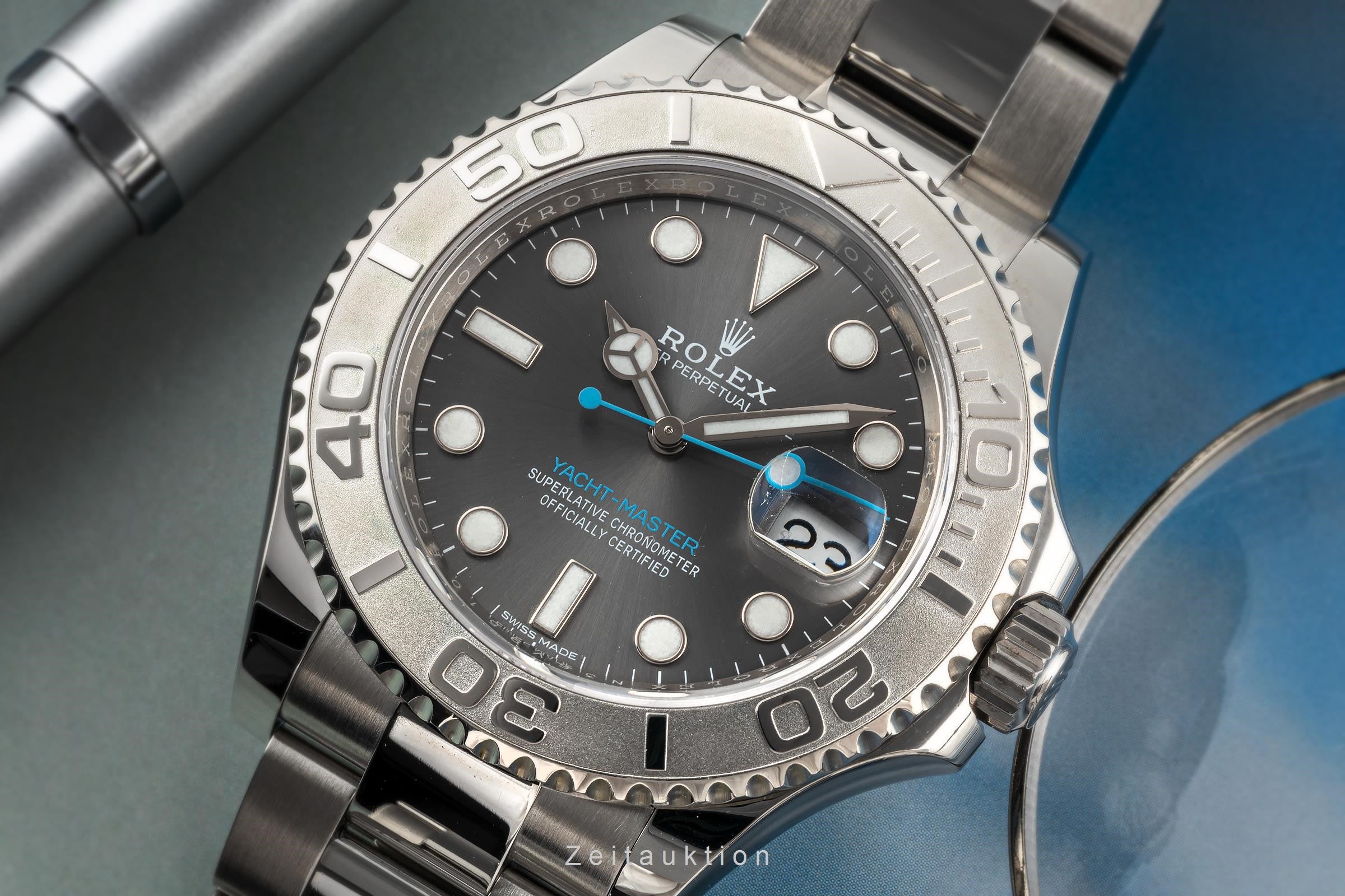 Rolex Yacht-Master 40 Rhodium Oyster Stahl / Platin Automatik Herren Ref. 116622 [2304980]