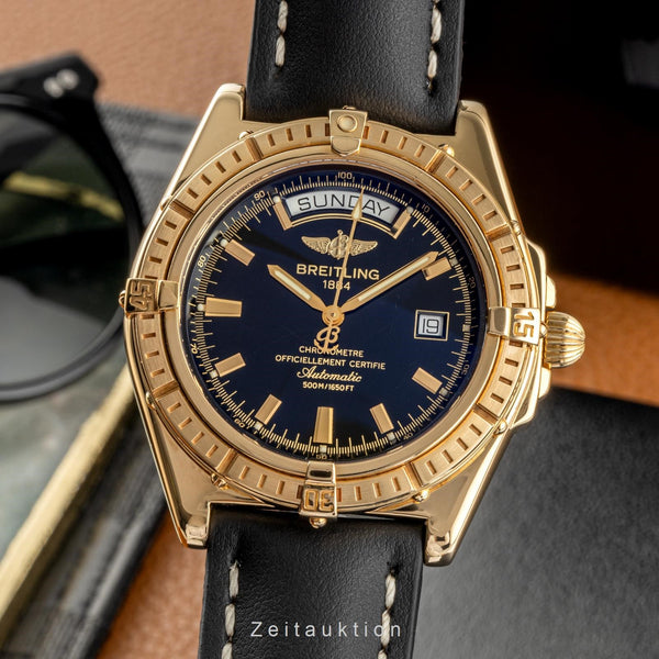 Breitling Headwind oro 18 ct automatismo orologio da uomo K45355 LP: 25000EUR  [2305015]