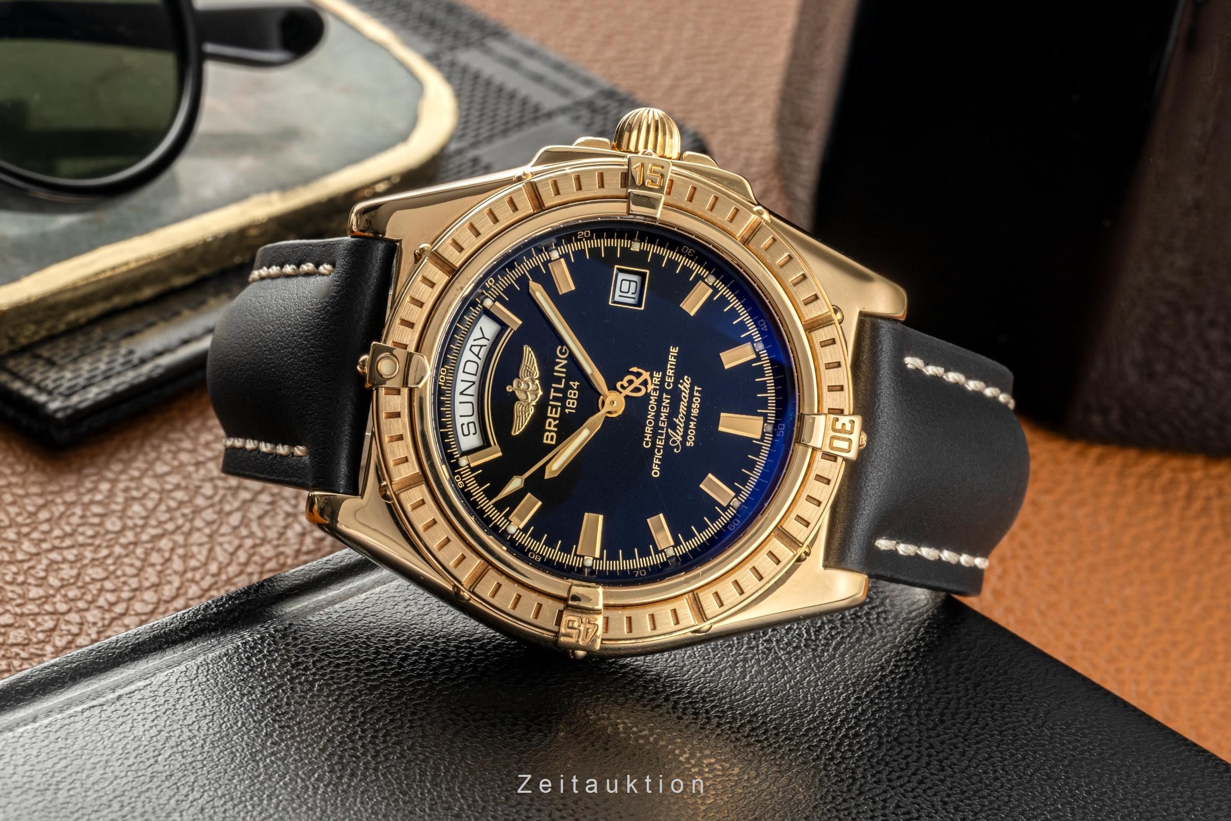 Breitling Headwind oro 18 ct automatismo orologio da uomo K45355 LP: 25000EUR  [2305015]