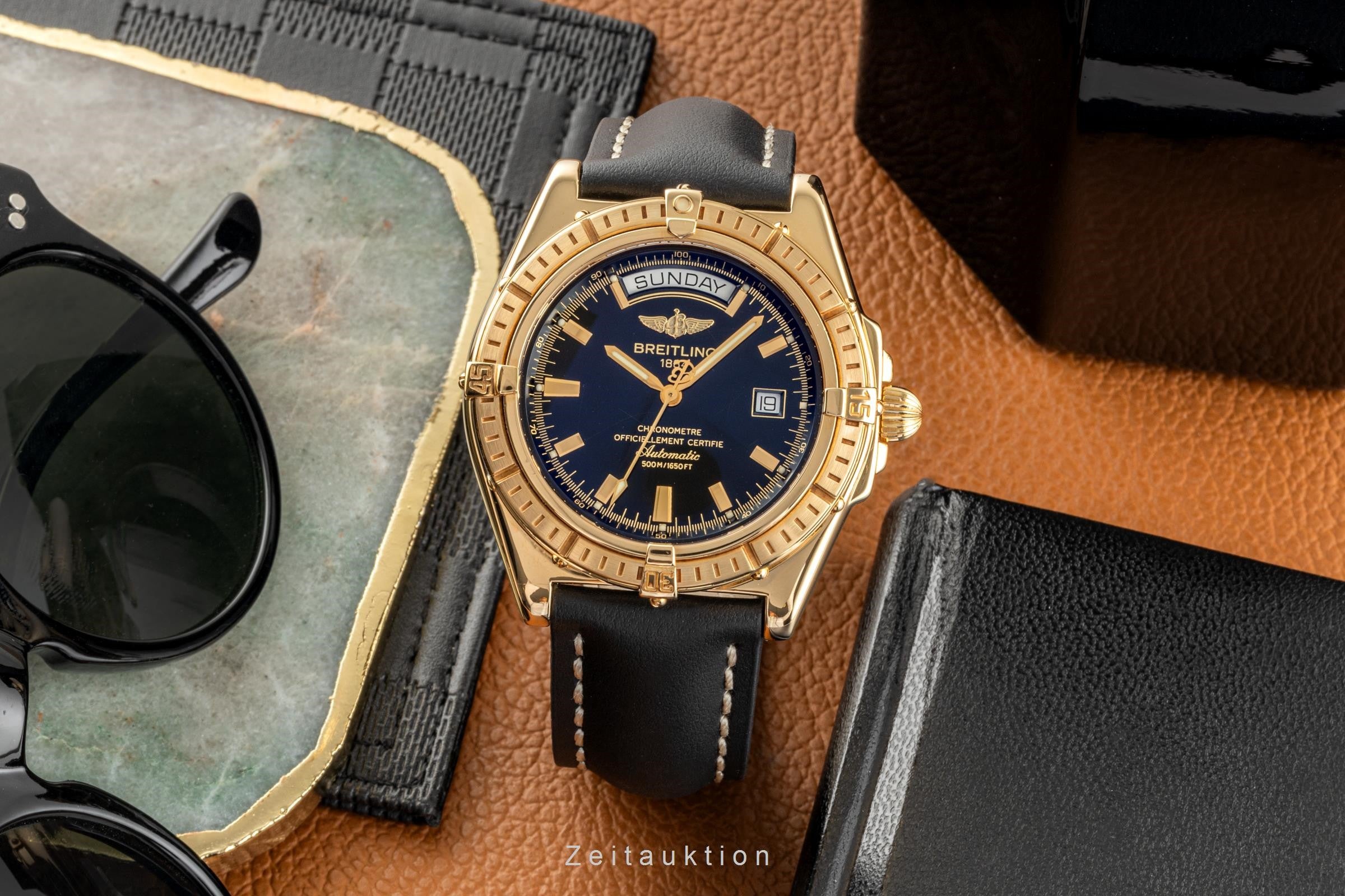 Breitling Headwind oro 18 ct automatismo orologio da uomo K45355 LP: 25000EUR  [2305015]