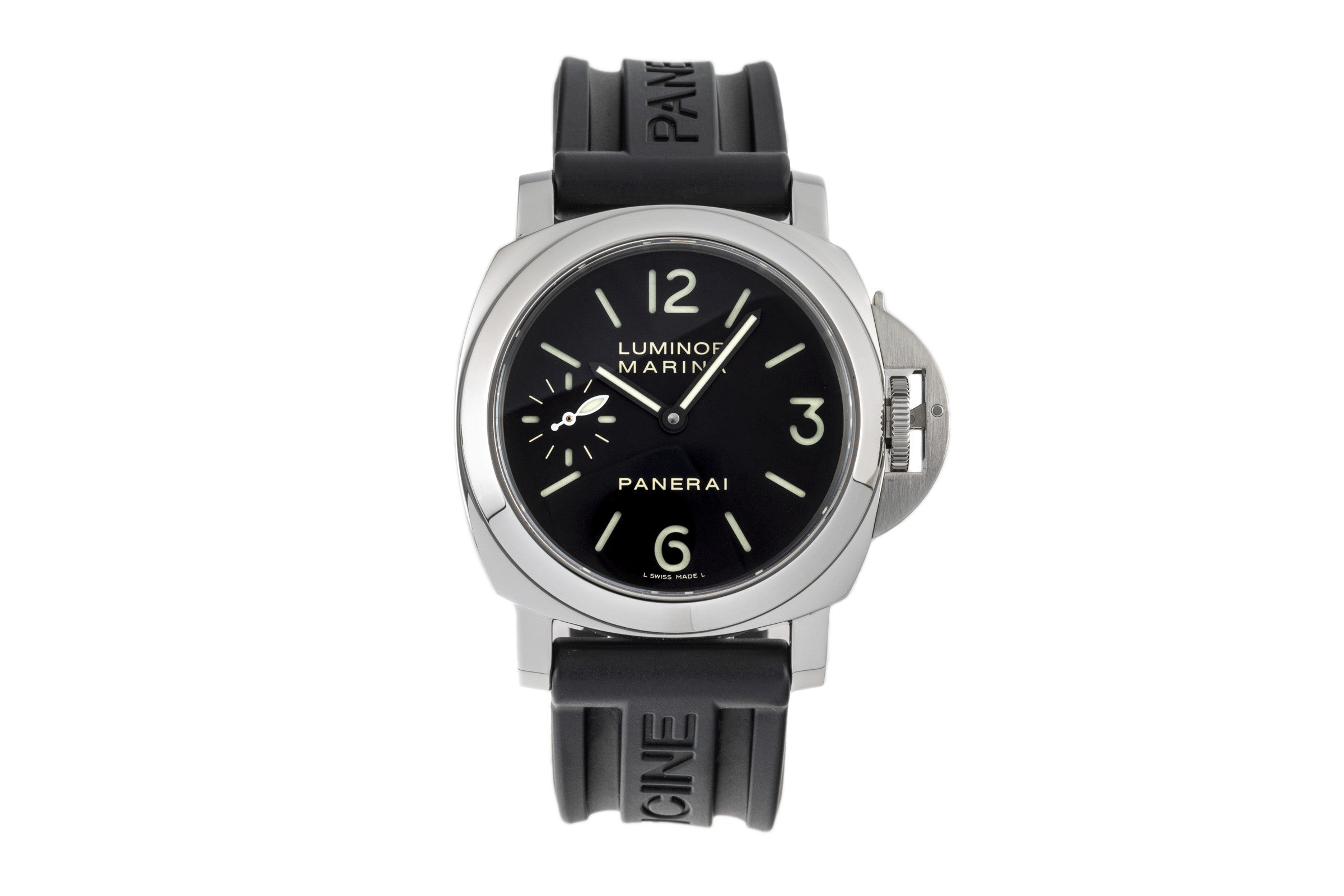 Panerai Luminor Marina acero cuerda manual reloj para caballeros PAM00111 LP: 6200EUR  [2305044]