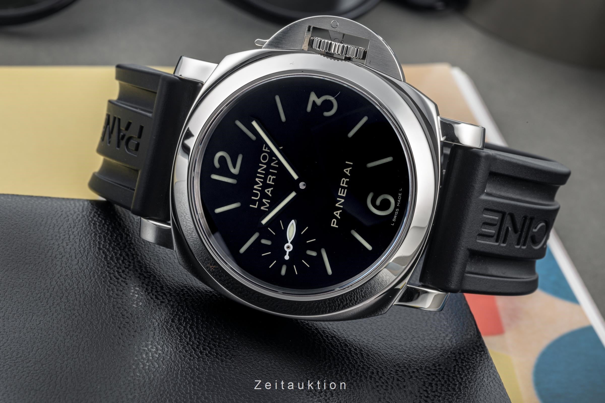 Panerai Luminor Marina acero cuerda manual reloj para caballeros PAM00111 LP: 6200EUR  [2305044]