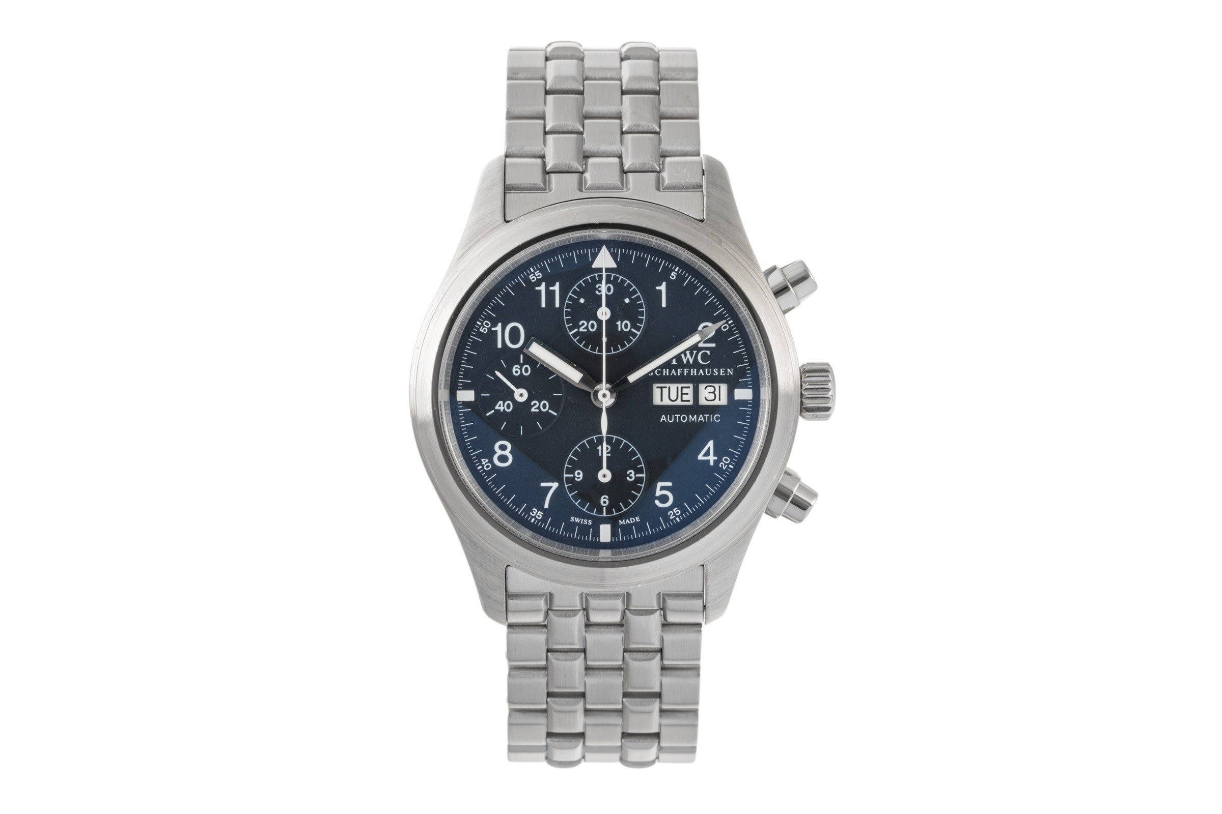 IWC Fliegerchronograph cronografo acciaio automatismo orologio da uomo IW370603 LP: 9300EUR  [2305121]