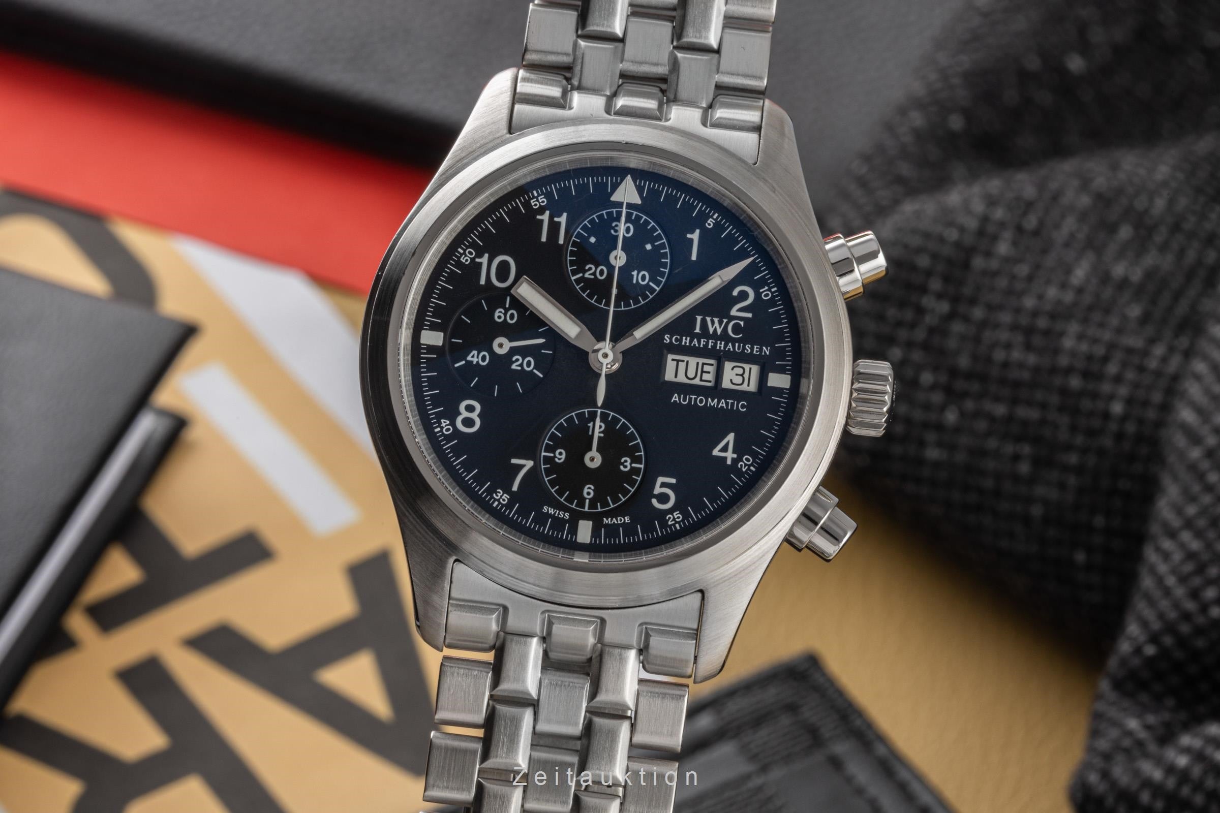 IWC Fliegerchronograph cronografo acciaio automatismo orologio da uomo IW370603 LP: 9300EUR  [2305121]