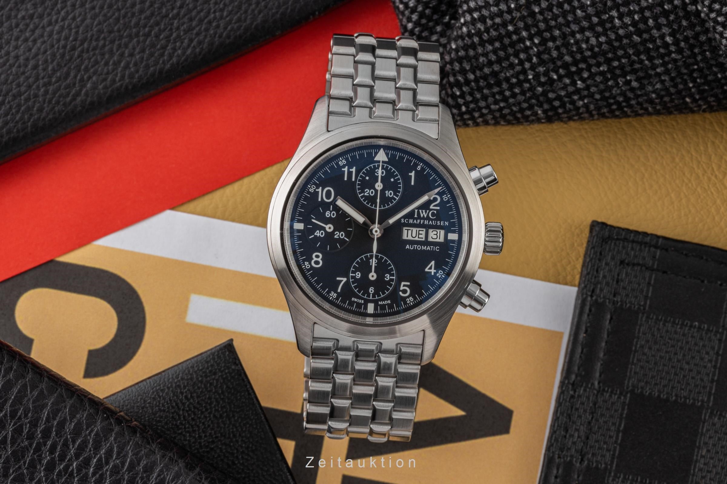 IWC Fliegerchronograph cronografo acciaio automatismo orologio da uomo IW370603 LP: 9300EUR  [2305121]