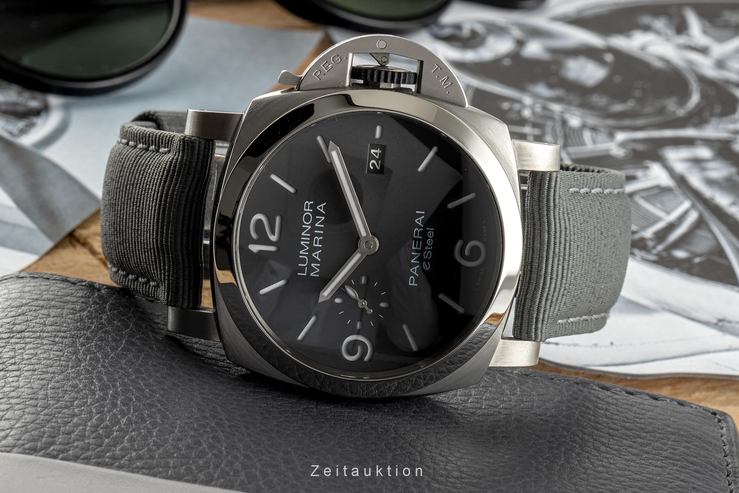 Panerai Luminor Marina acero automático reloj para caballeros PAM01358 LP: 9600EUR  [2305148]