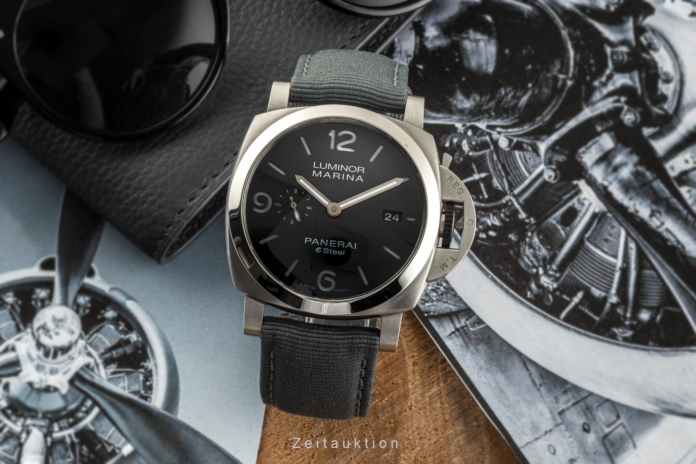 Panerai Luminor Marina acero automático reloj para caballeros PAM01358 LP: 9600EUR  [2305148]