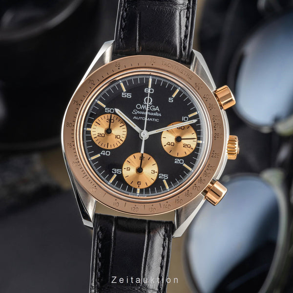Omega Speedmaster chronograph steel / gold automatic men's watch 175.0033 LP: 8000EUR  [2305254]