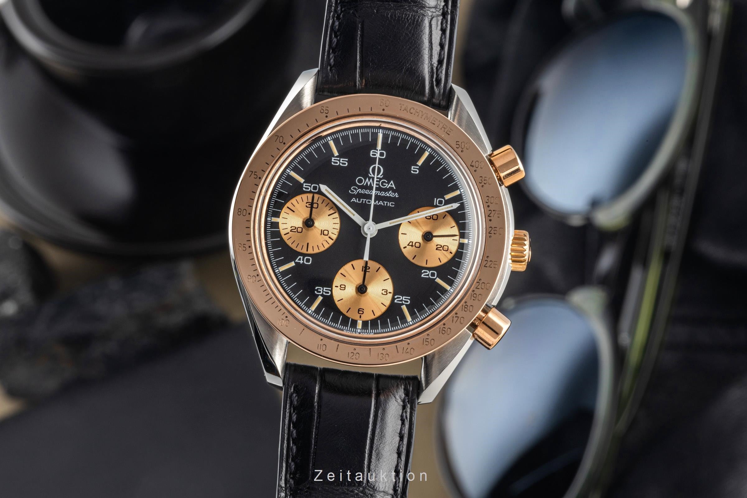 Omega Speedmaster chronograph steel / gold automatic men's watch 175.0033 LP: 8000EUR  [2305254]