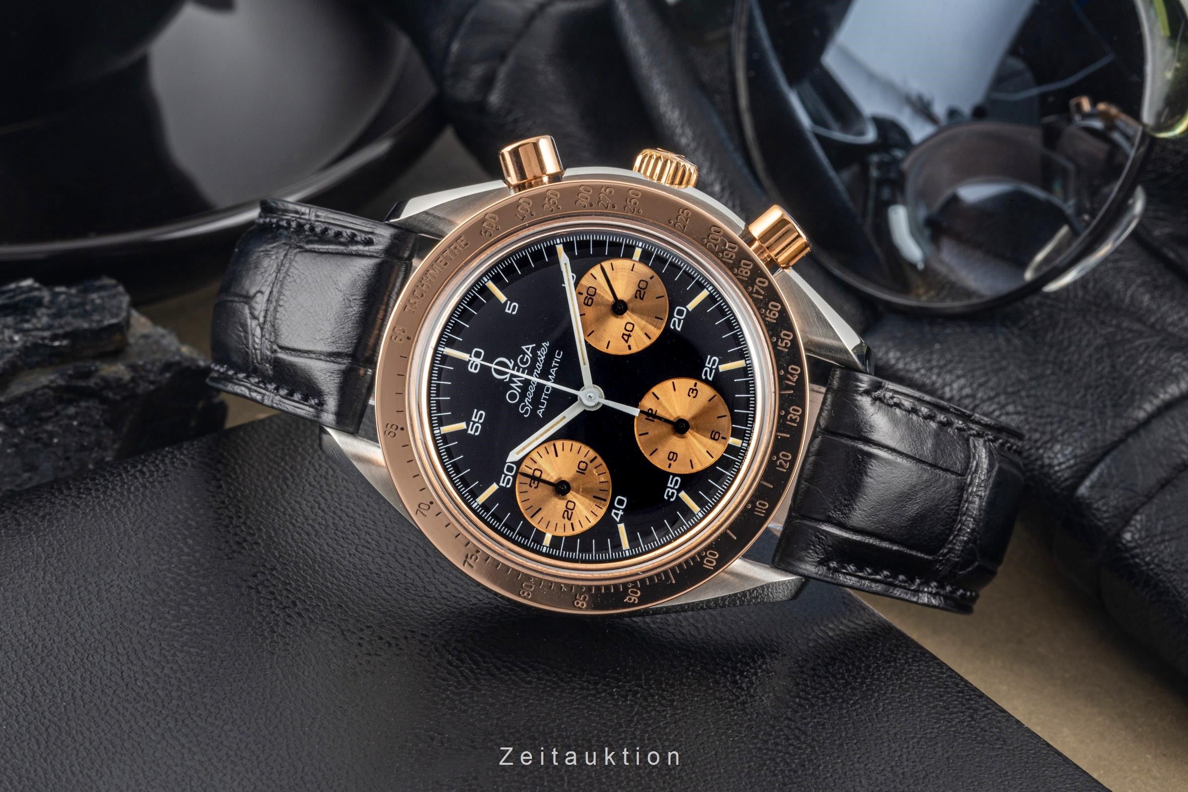 Omega Speedmaster chronograph steel / gold automatic men's watch 175.0033 LP: 8000EUR  [2305254]