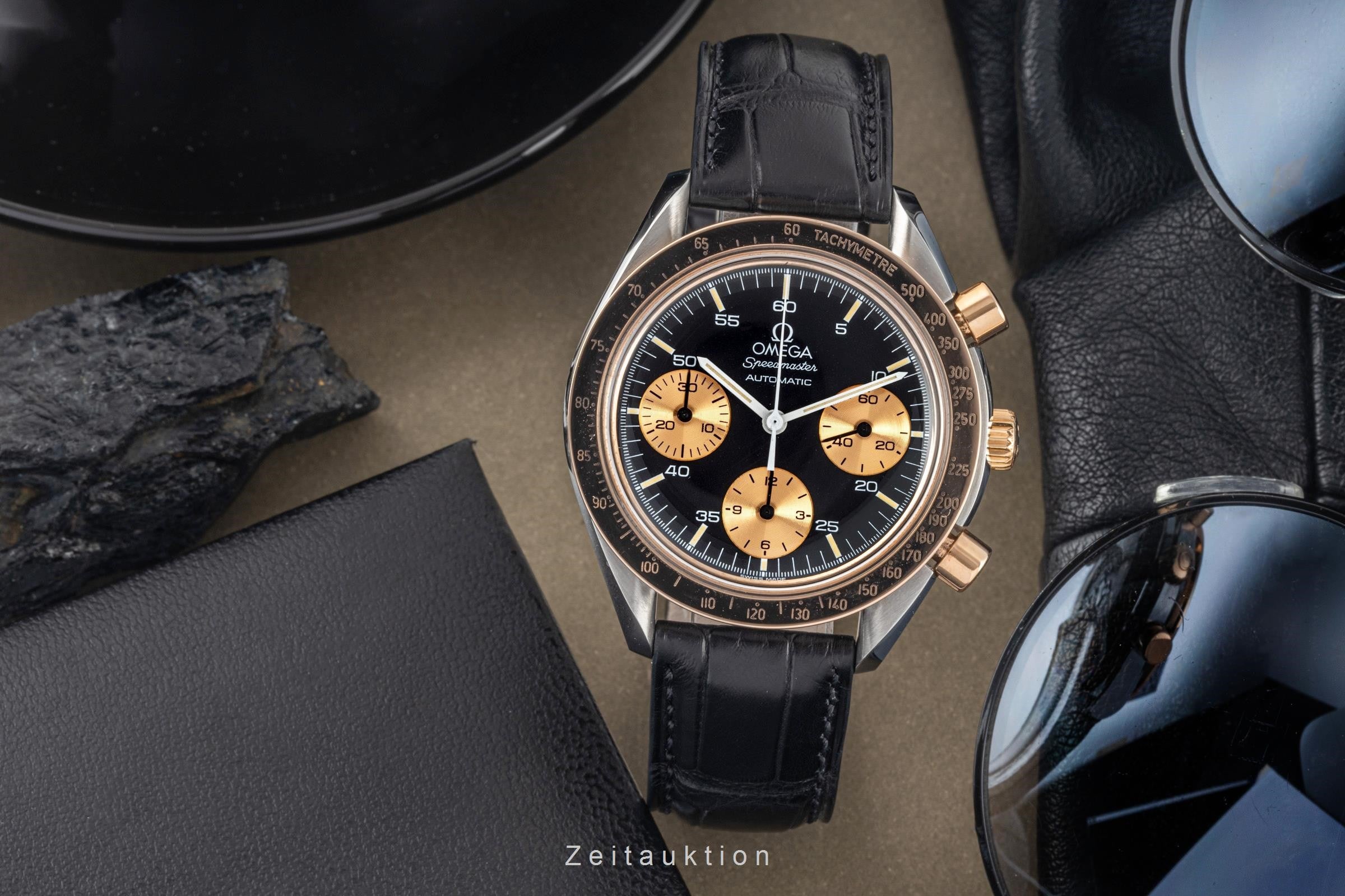 Omega Speedmaster chronograph steel / gold automatic men's watch 175.0033 LP: 8000EUR  [2305254]