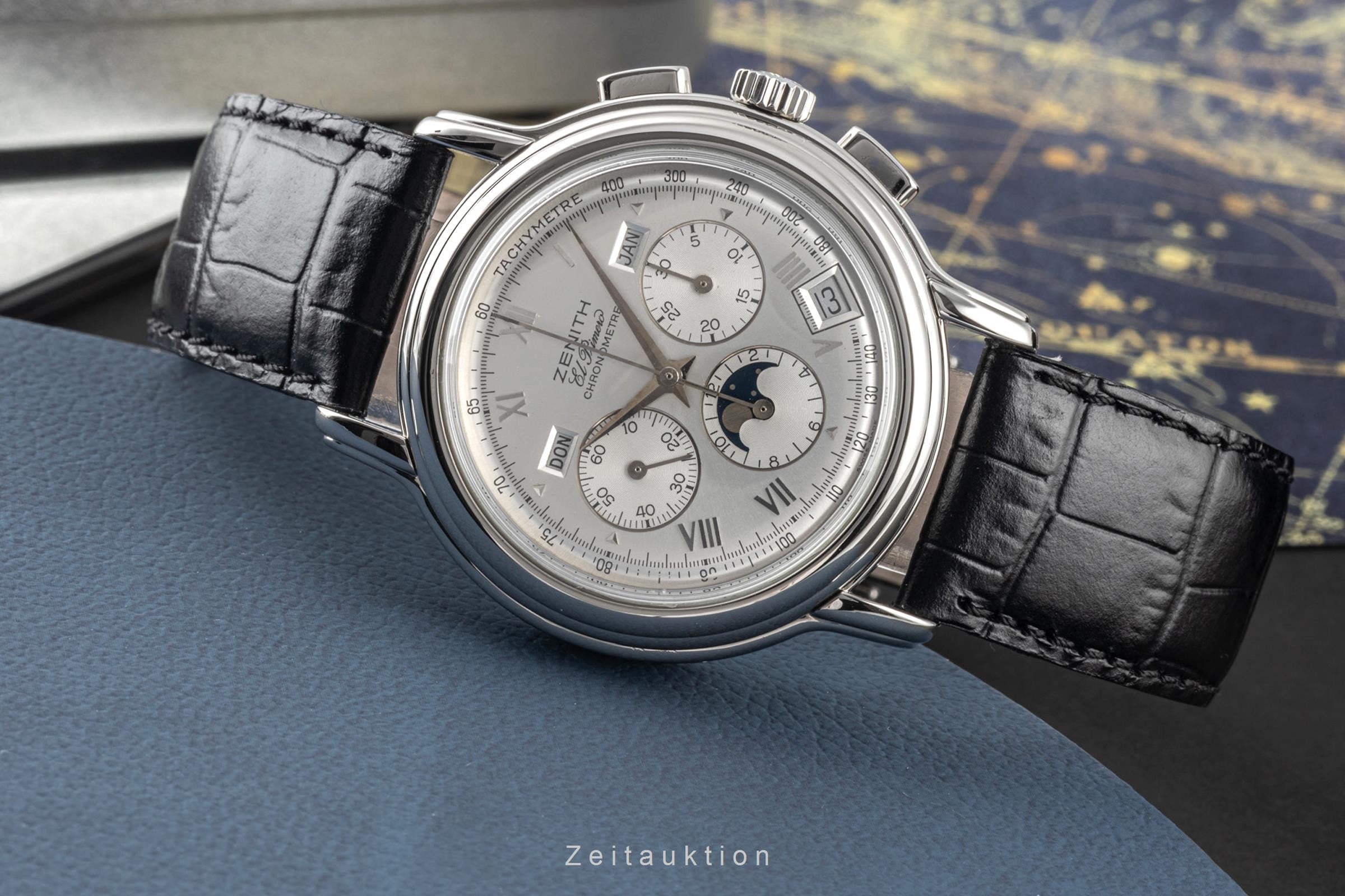 Zenith El Primero chronograph steel automatic Kal. 410 Ref