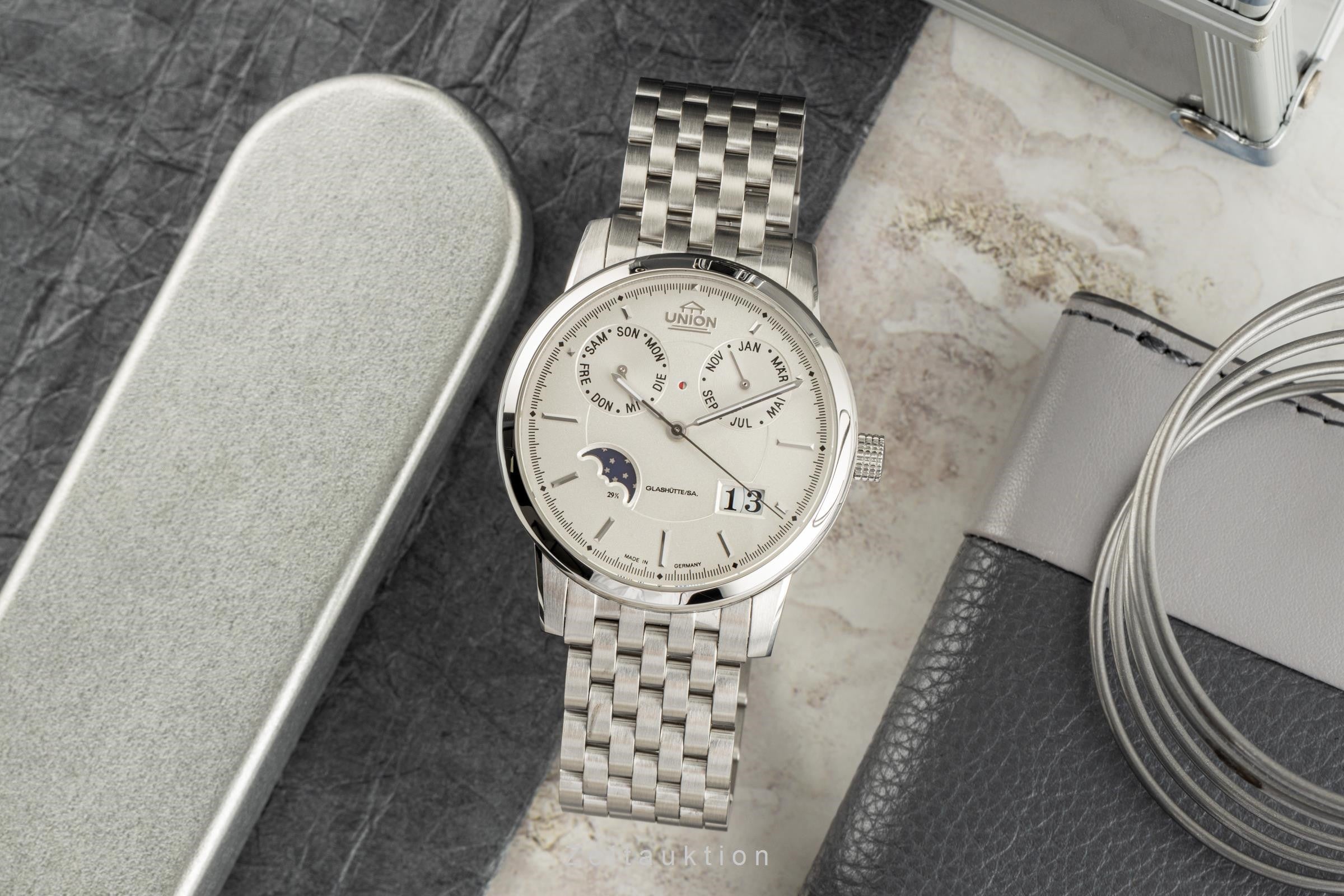 Union Glashütte Diplomat steel automatic men's watch 26-53-01-02-10 LP: 8490EUR  [2305282]