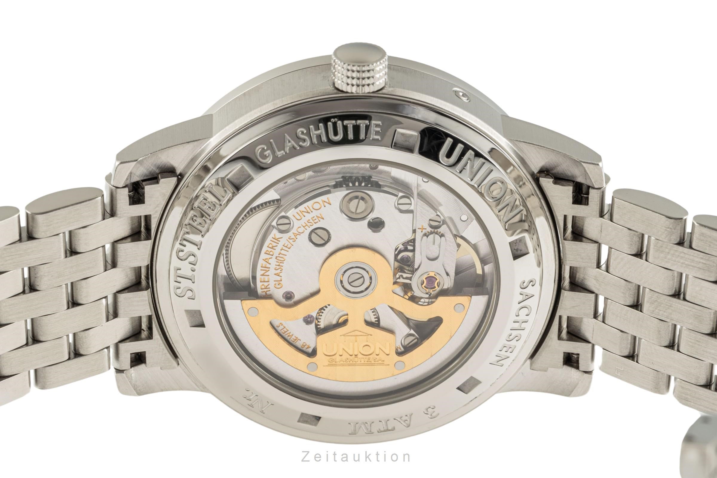 Union Glashütte Diplomat steel automatic men's watch 26-53-01-02-10 LP: 8490EUR  [2305282]