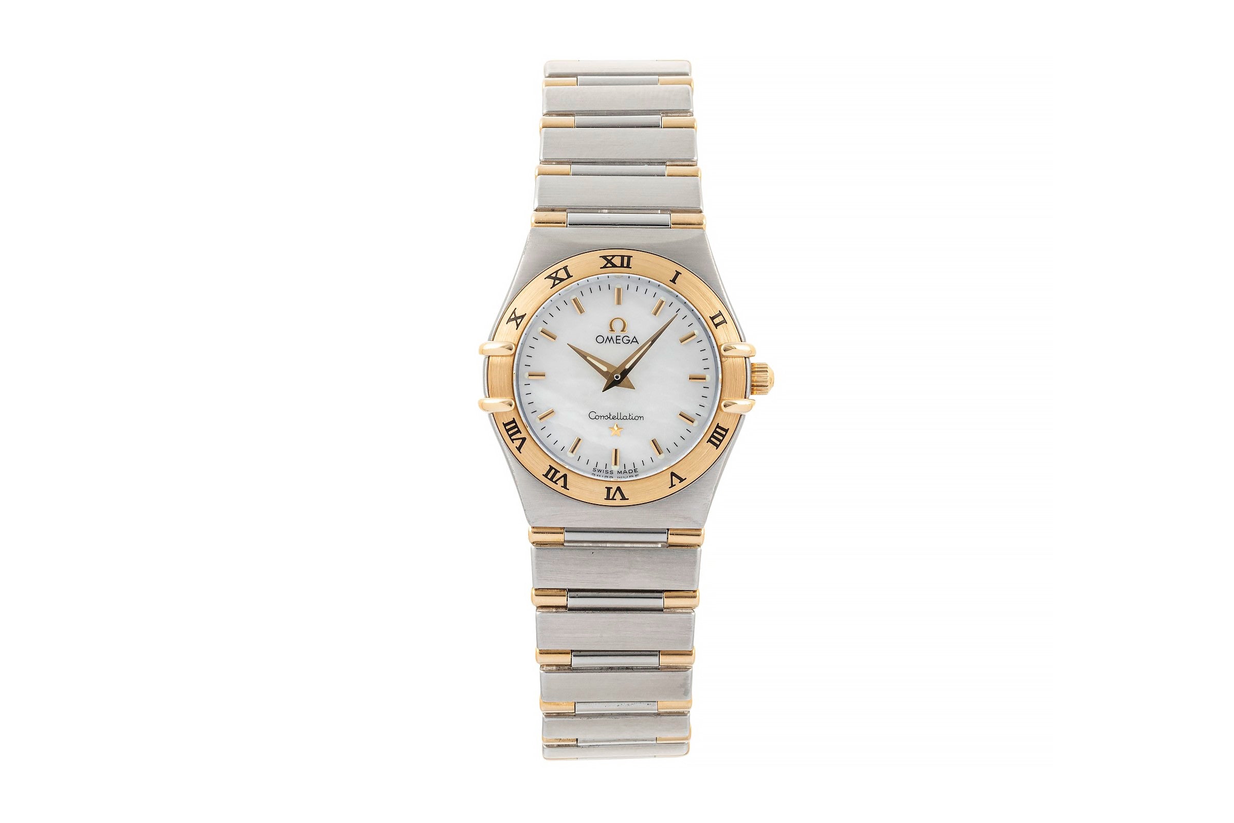 Omega Lady Constellation MOP Stahl Gold Quarz Damenuhr Ref. 1272.30.00 Klassiker [2305291]