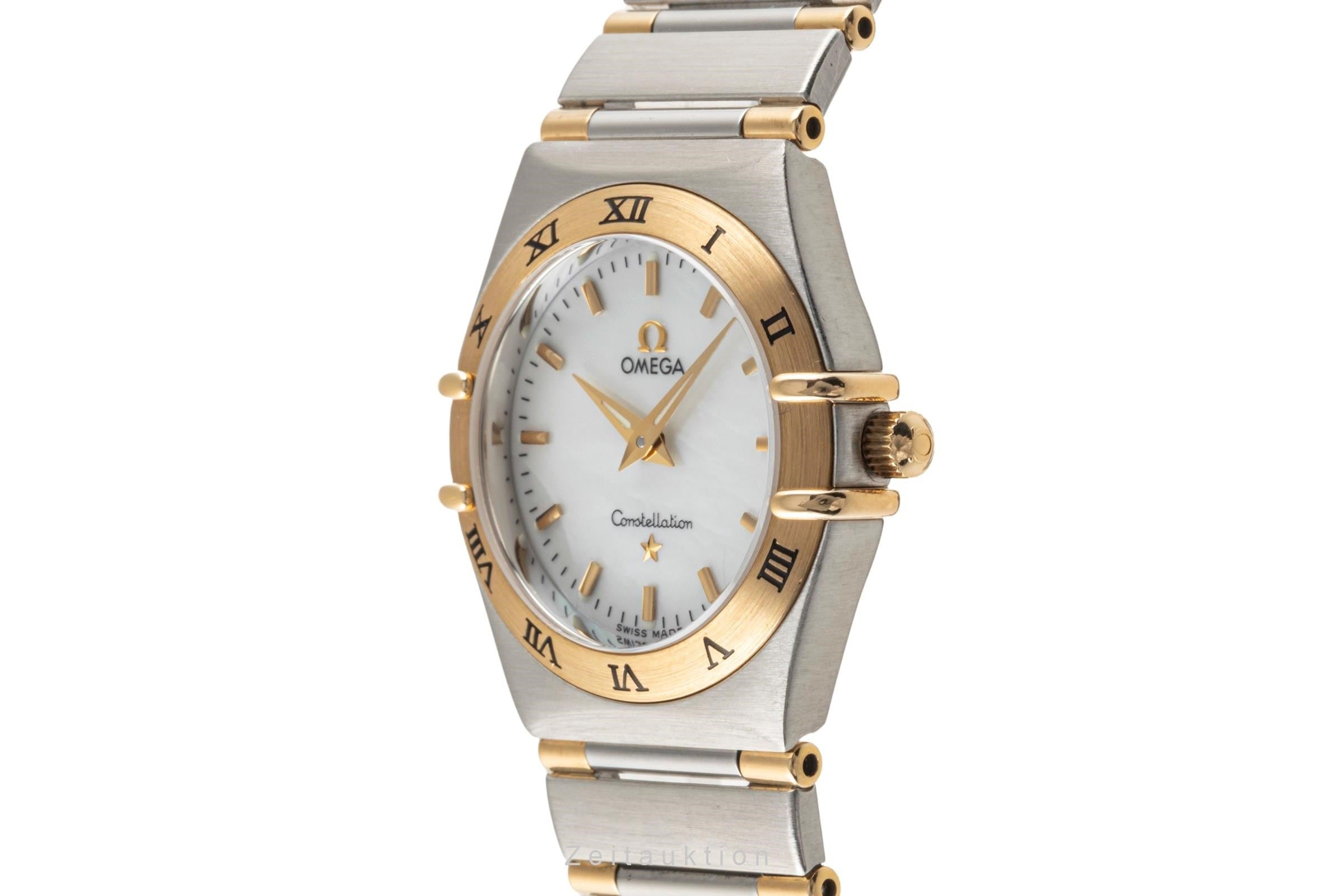 Omega Lady Constellation MOP Stahl Gold Quarz Damenuhr Ref. 1272.30.00 Klassiker [2305291]