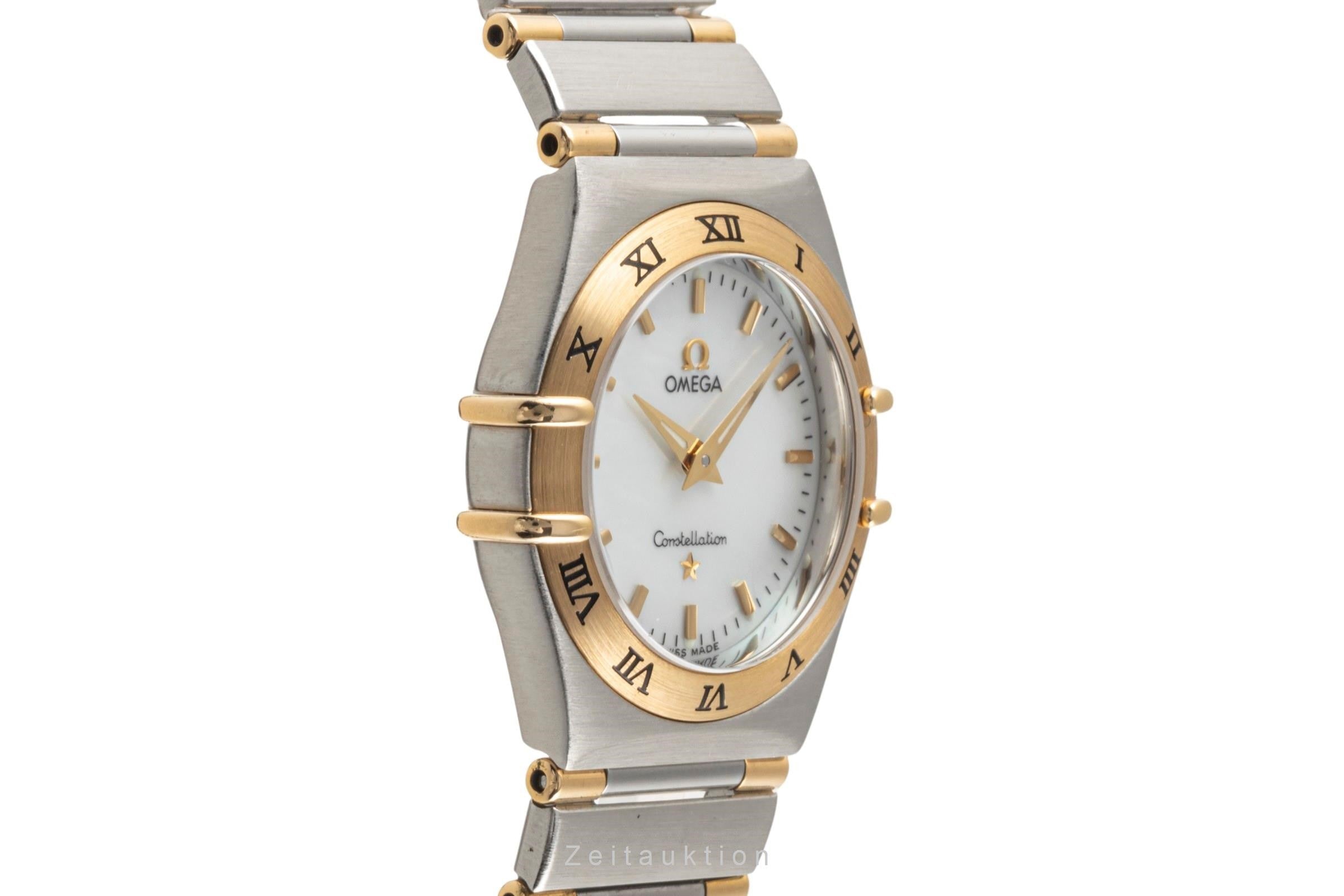 Omega Lady Constellation MOP Stahl Gold Quarz Damenuhr Ref. 1272.30.00 Klassiker [2305291]