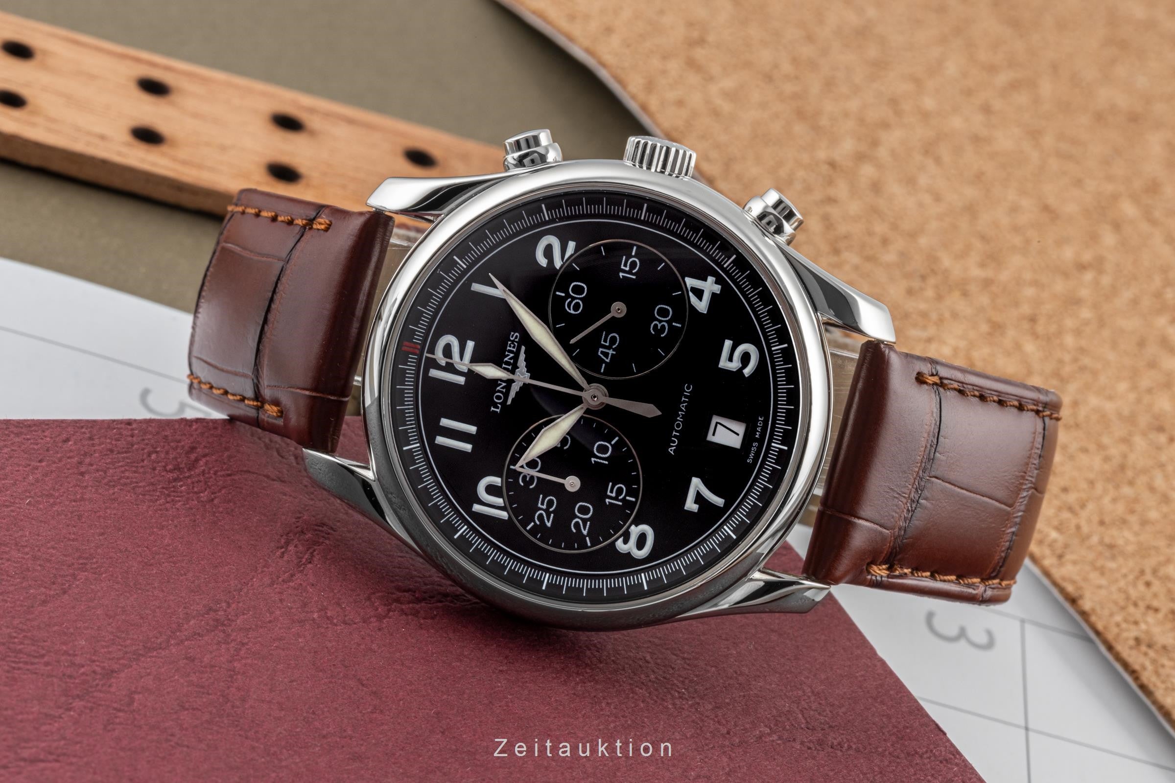Longines Avigation cronógrafo acero automático reloj para caballeros L2.629.4  [2305313]