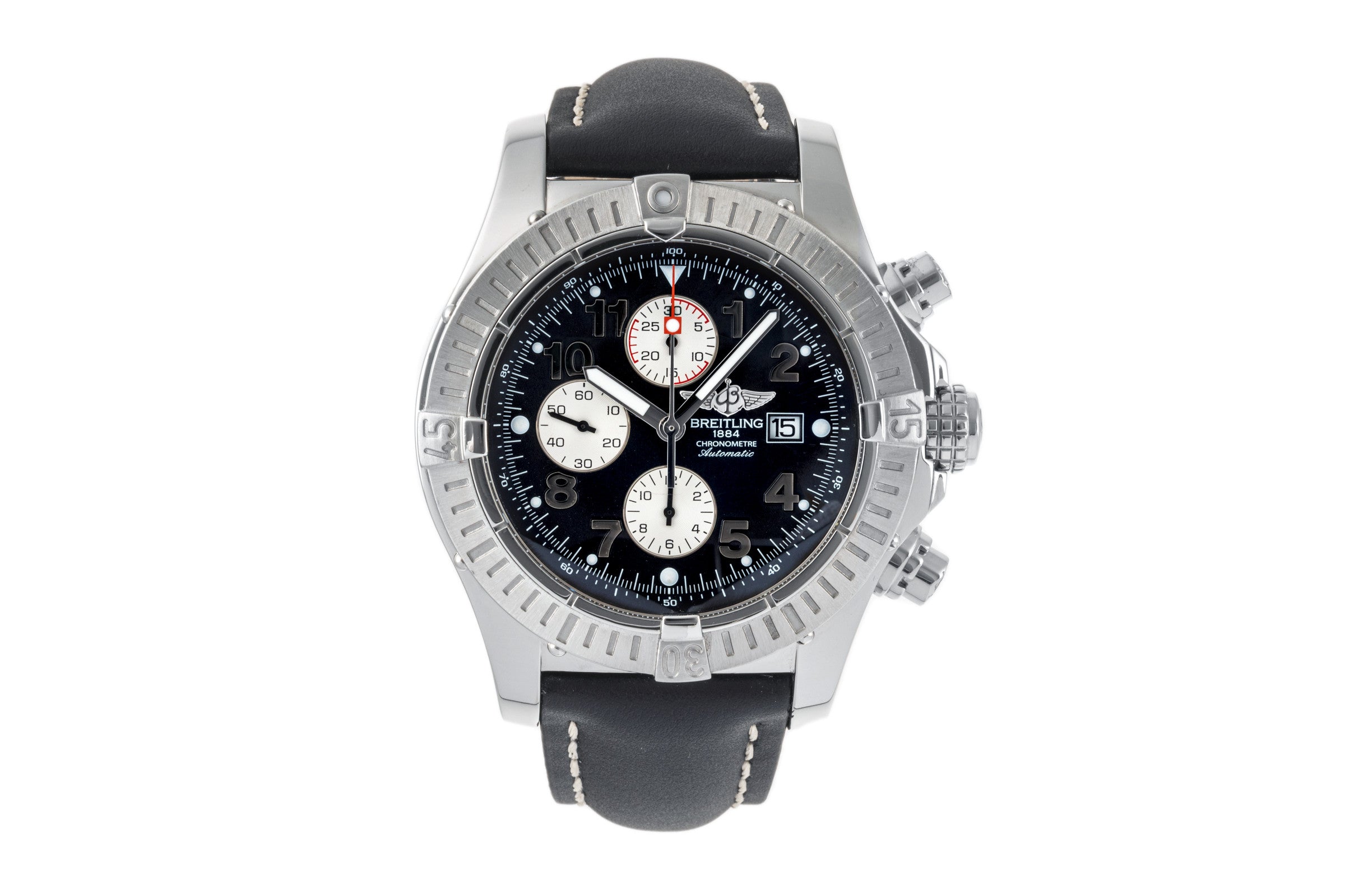 Breitling Super Avenger cronografo acciaio automatismo orologio da uomo A13370 LP: 5700EUR  [2305365]